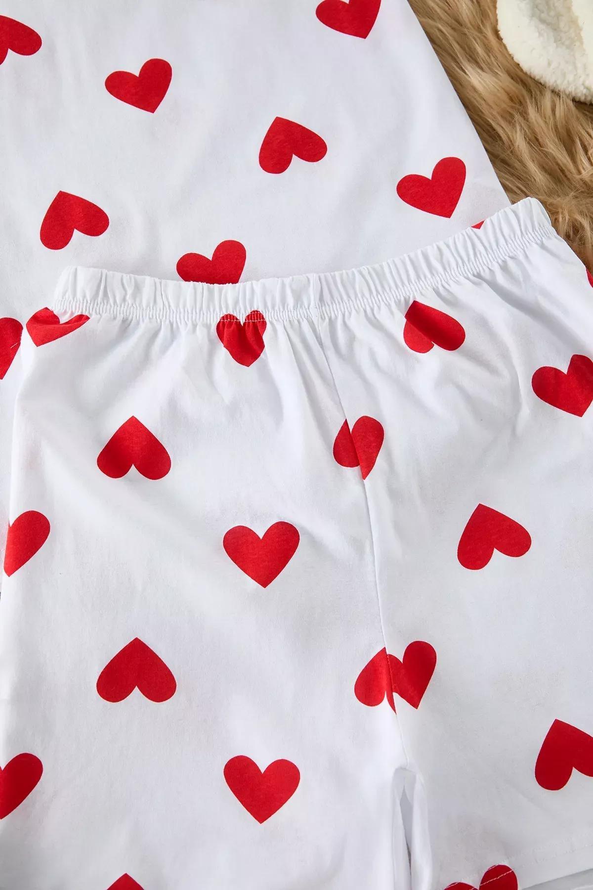 White Patterned Knitted Pyjamas Set, White, large image number 5