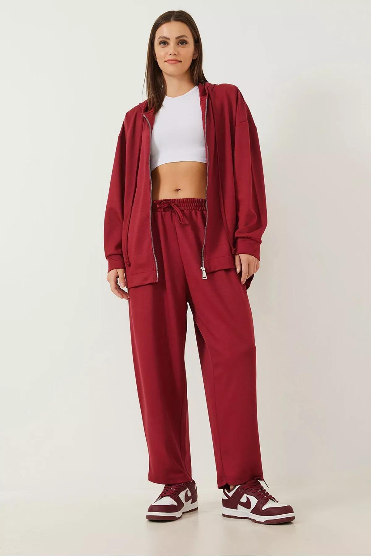 Red Zippered Bottom-Top Set, , large image number 3