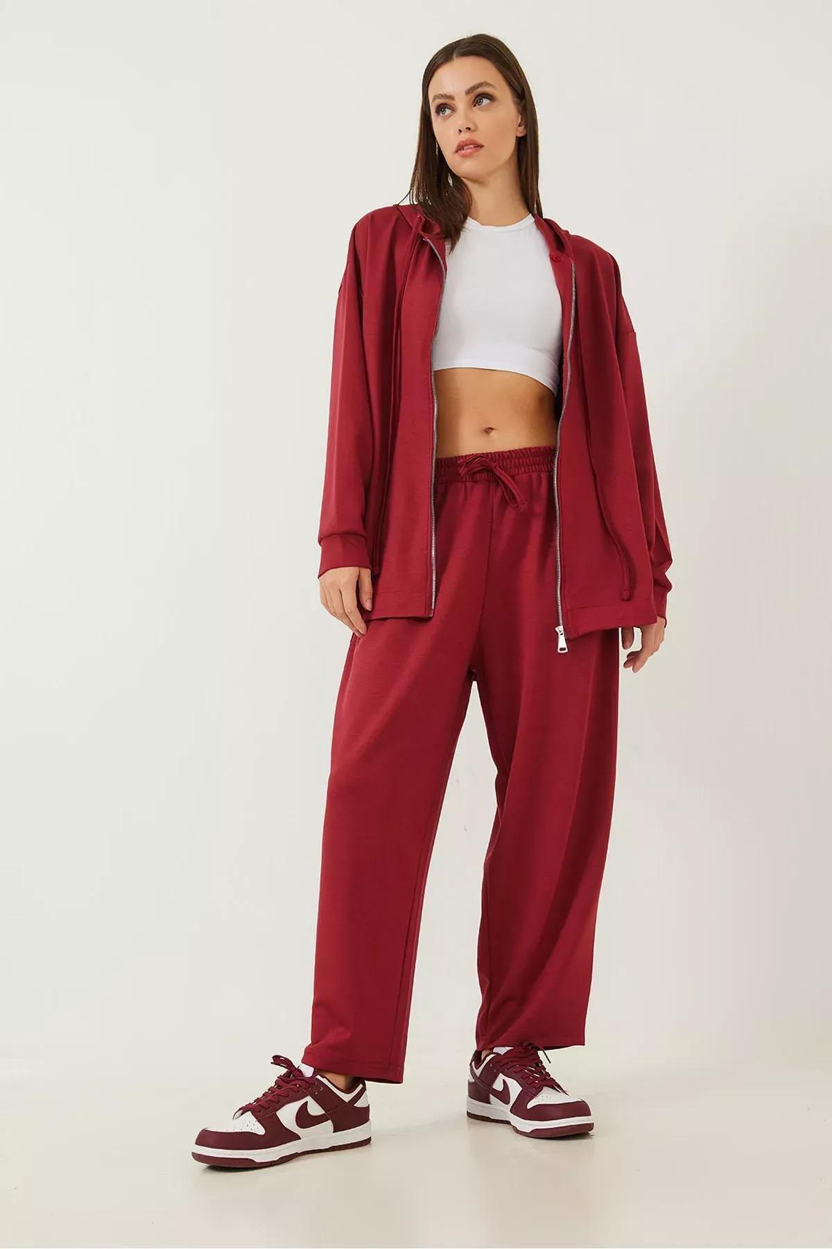 Red Zippered Bottom-Top Set, , large image number 4
