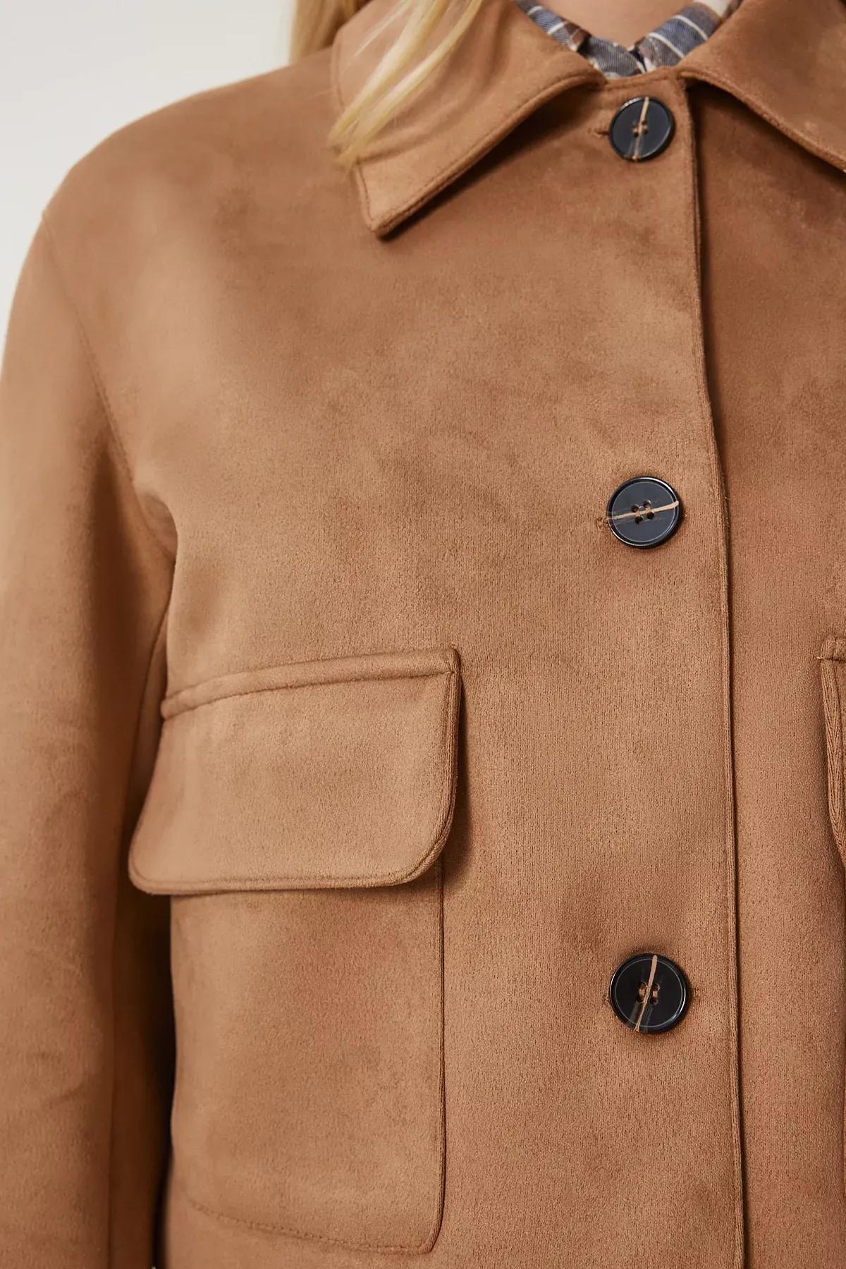 Grey Suede Jacket with Pockets, , large image number 4