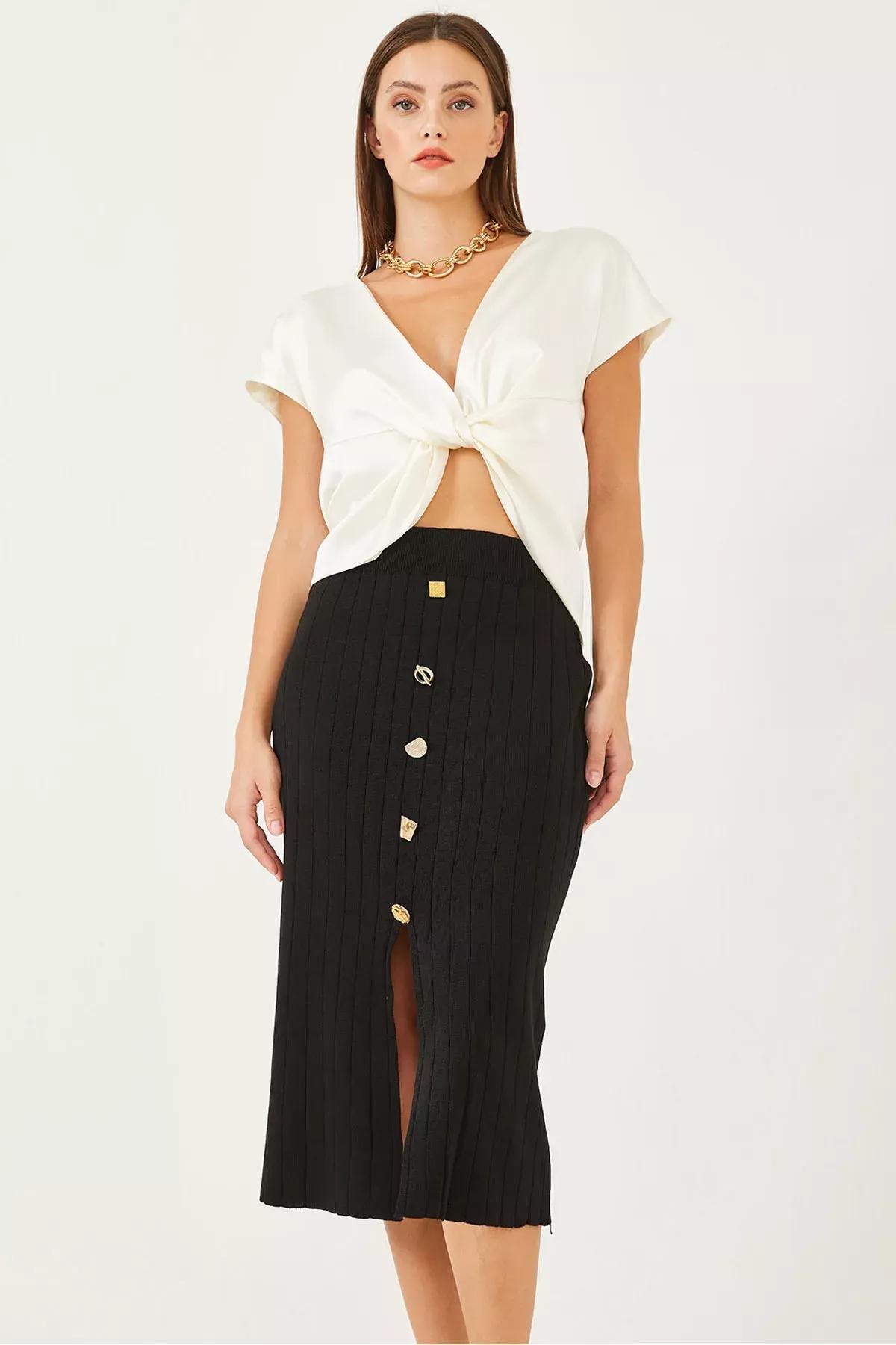 Black Fur Collar Puffer Jacket, BLACK, large image number 1