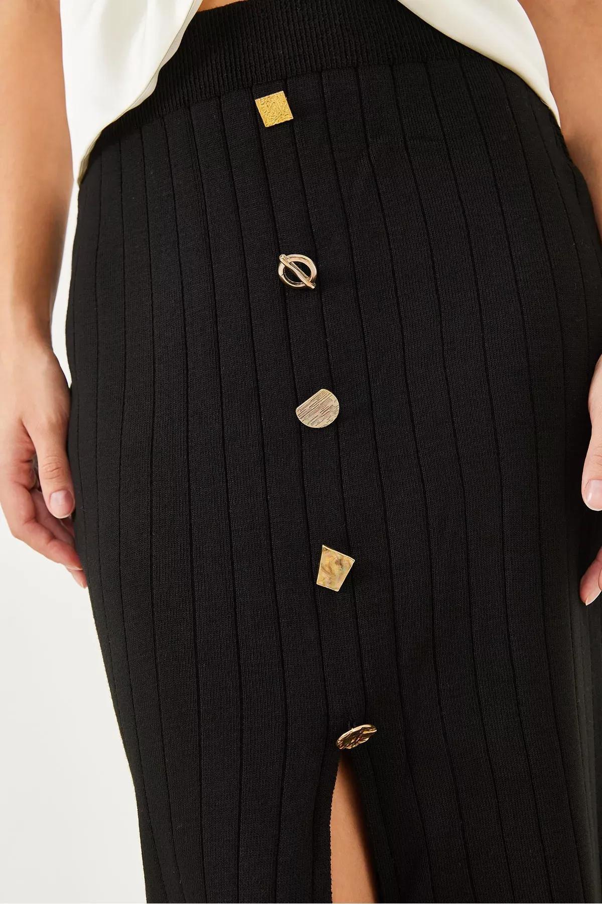 Black Fur Collar Puffer Jacket, BLACK, large image number 2