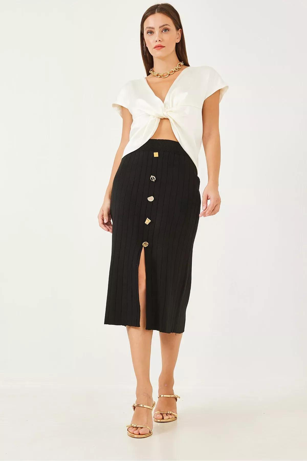 Black Fur Collar Puffer Jacket, BLACK, large image number 4