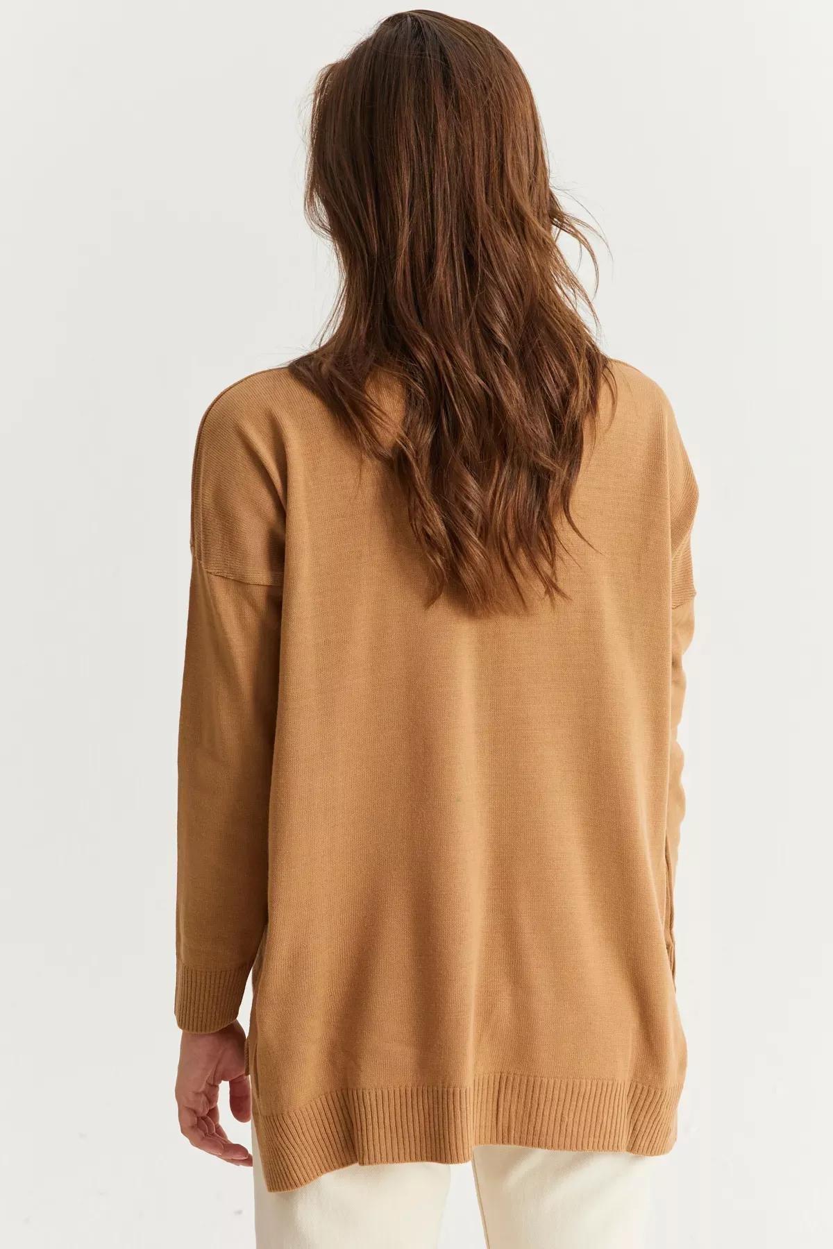 Womens Mink V Neck Stoned Thin Knit Blouse Y?L002, Single item, C101_353, large image number 4