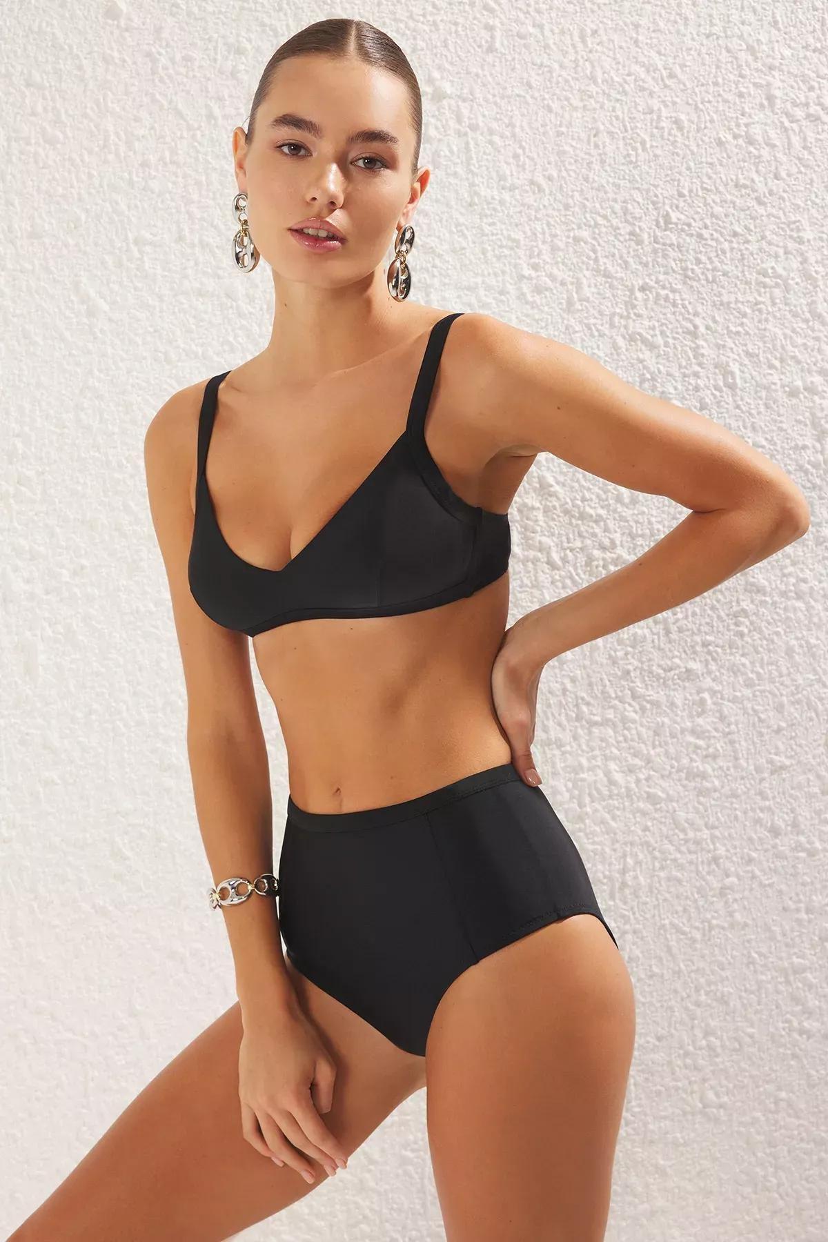 Black Bralettete Bikini Top, , large image number 1