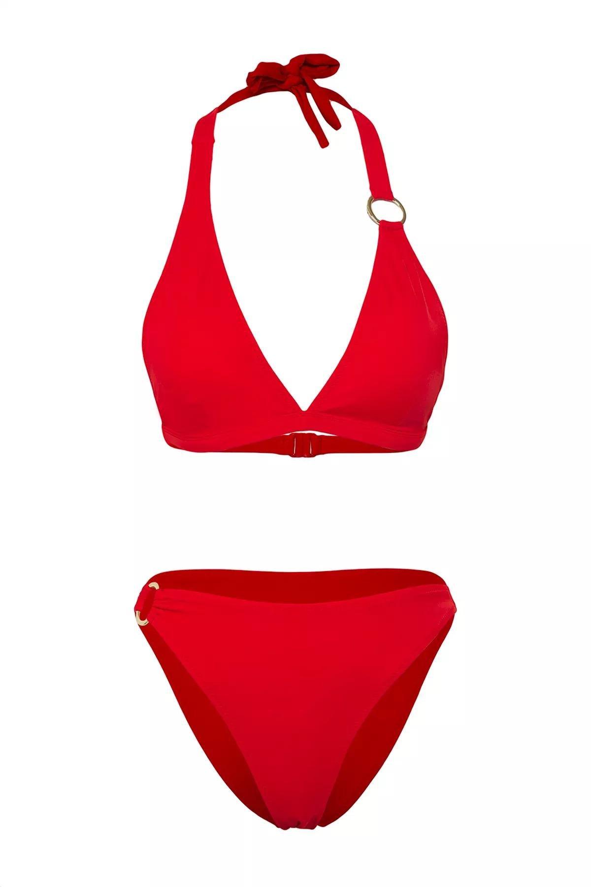 Red Triangle Accessory Bikini Set, , large image number 4