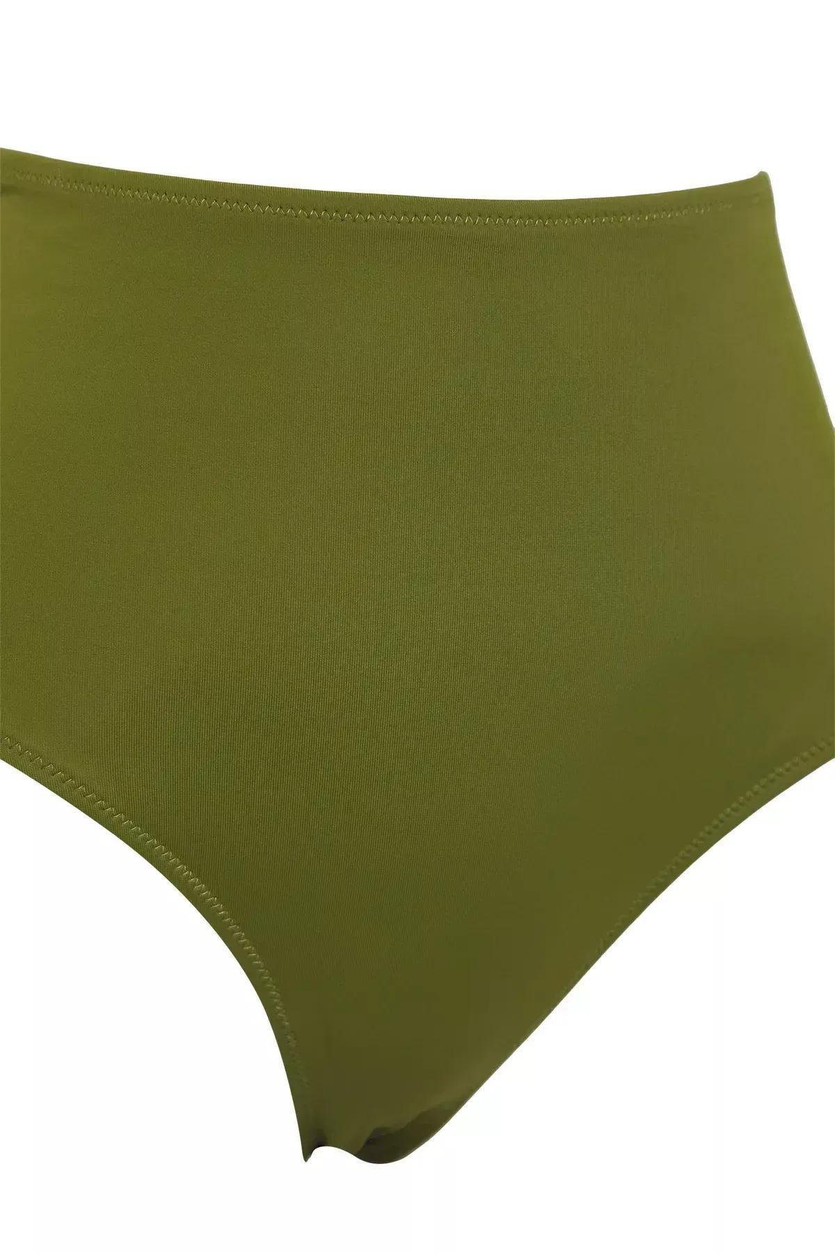 Khaki High-Waist Bikini Bottom, C101_4009, large image number 6