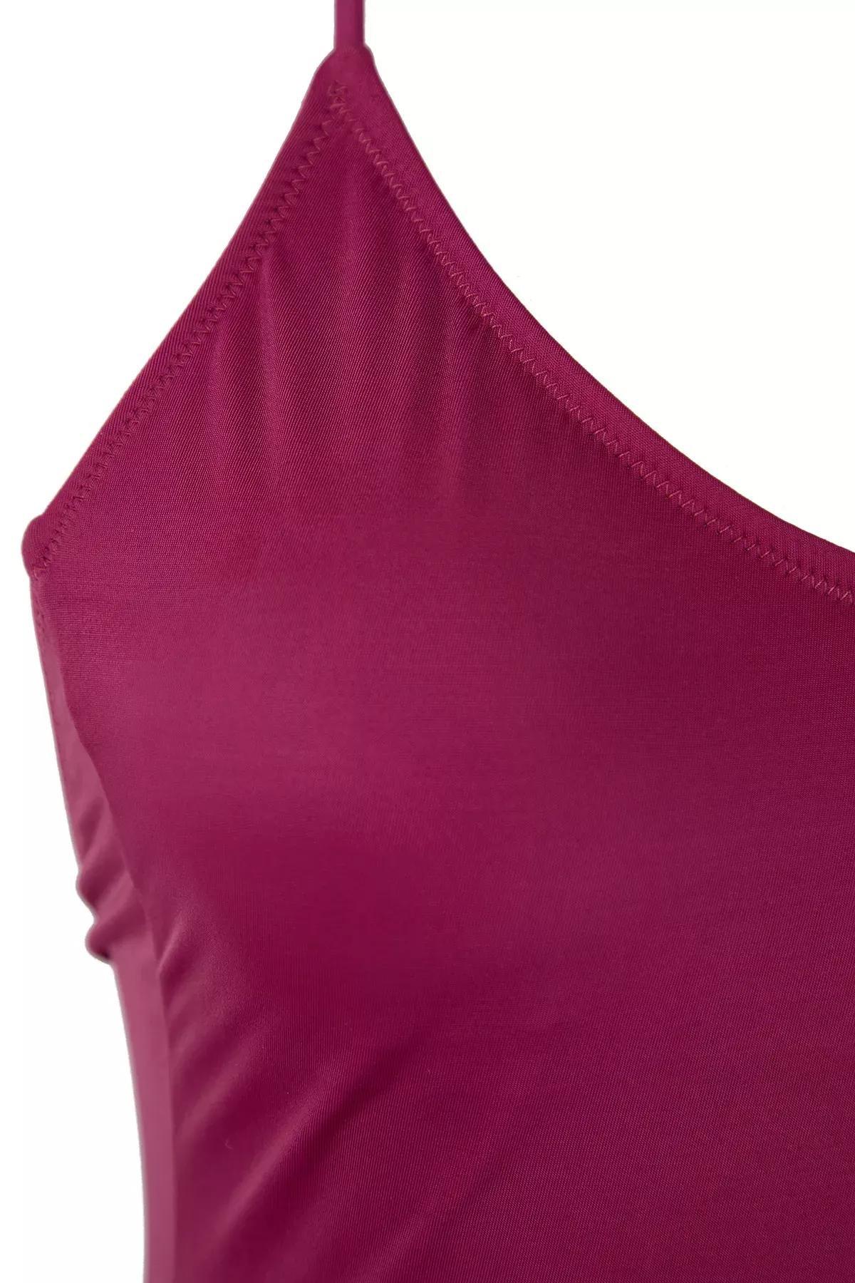 Purple V-Neck Swimsuit, C101_4709, large image number 5