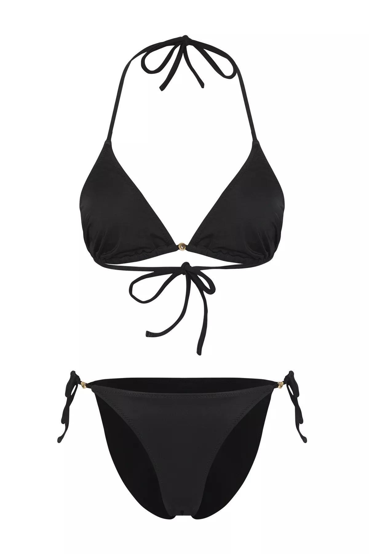 Black Triangle Accessory Bikini Set, , large image number 4