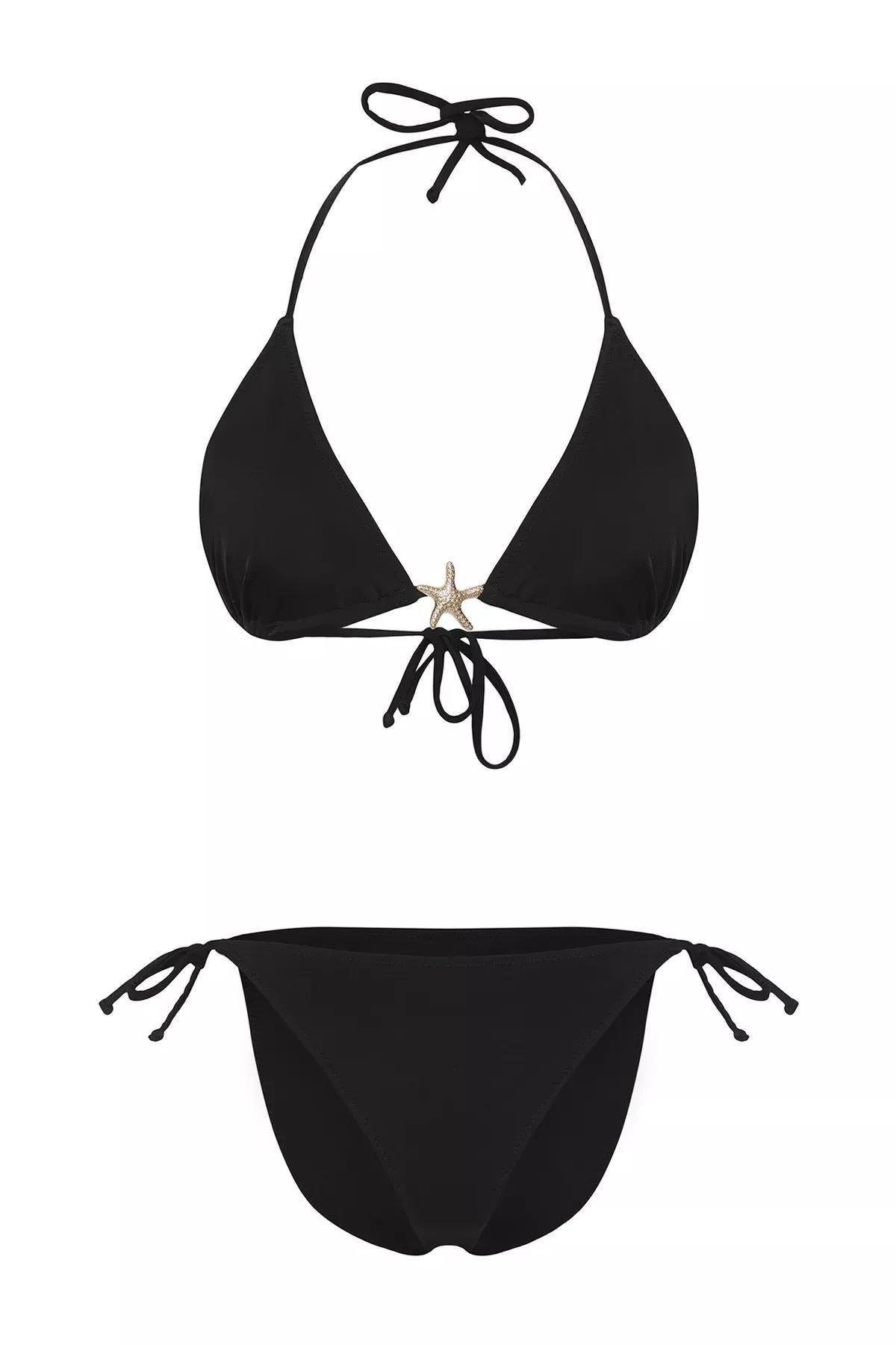 Black Triangle Regular Bikini Set, , large image number 4