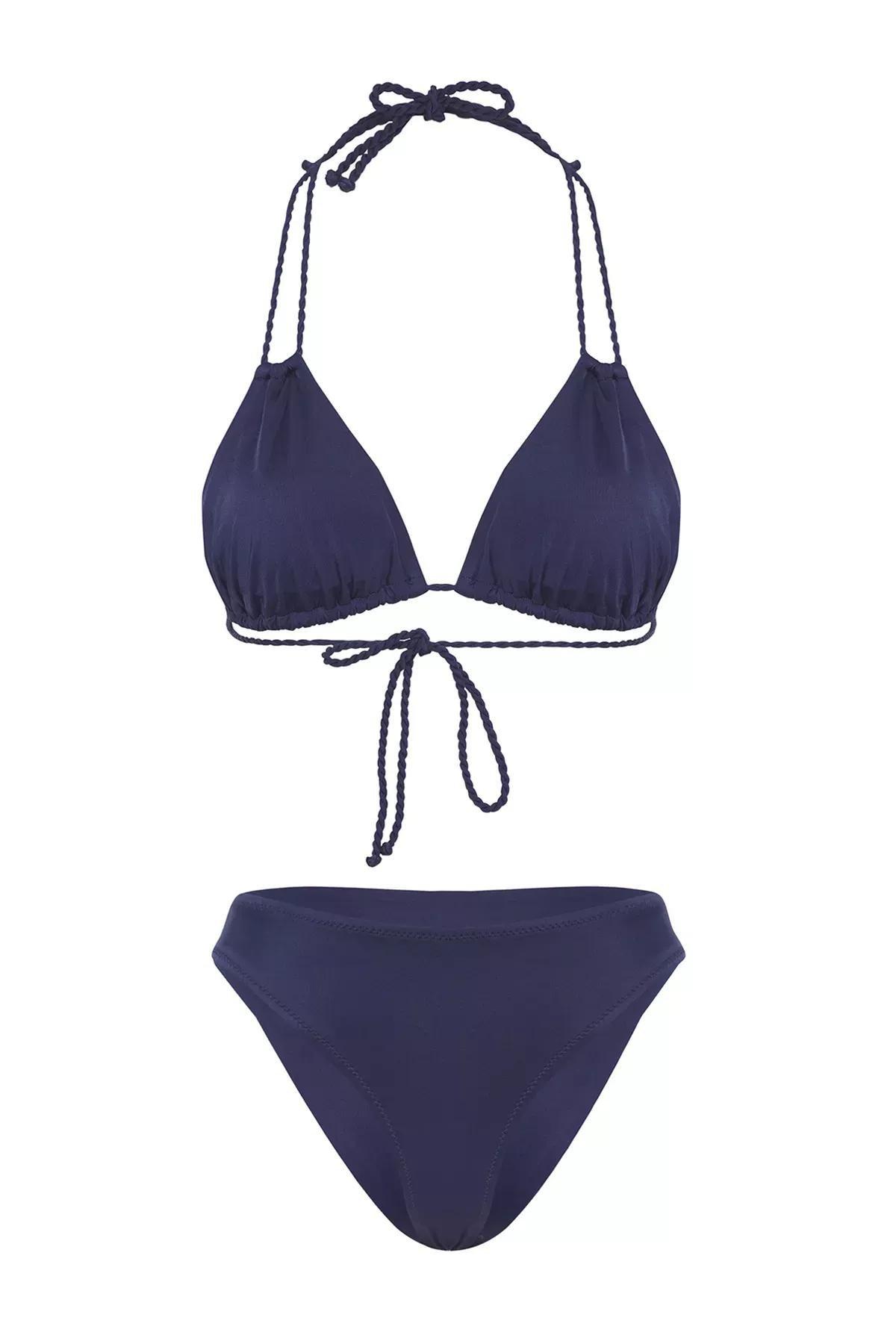 Navy Triangle Bikini Set, , large image number 4