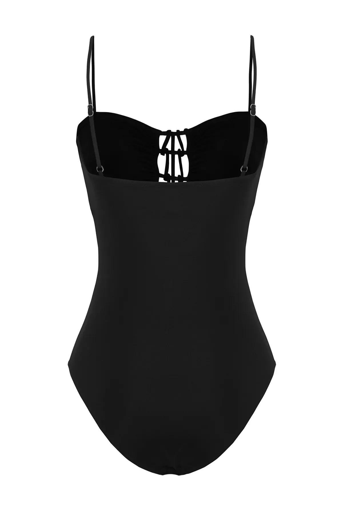 Black Strapless Swimsuit, , large image number 5