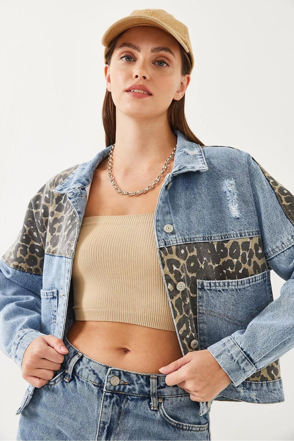 Brown Pocket Wide Leg Trousers, Blue, large image number 6