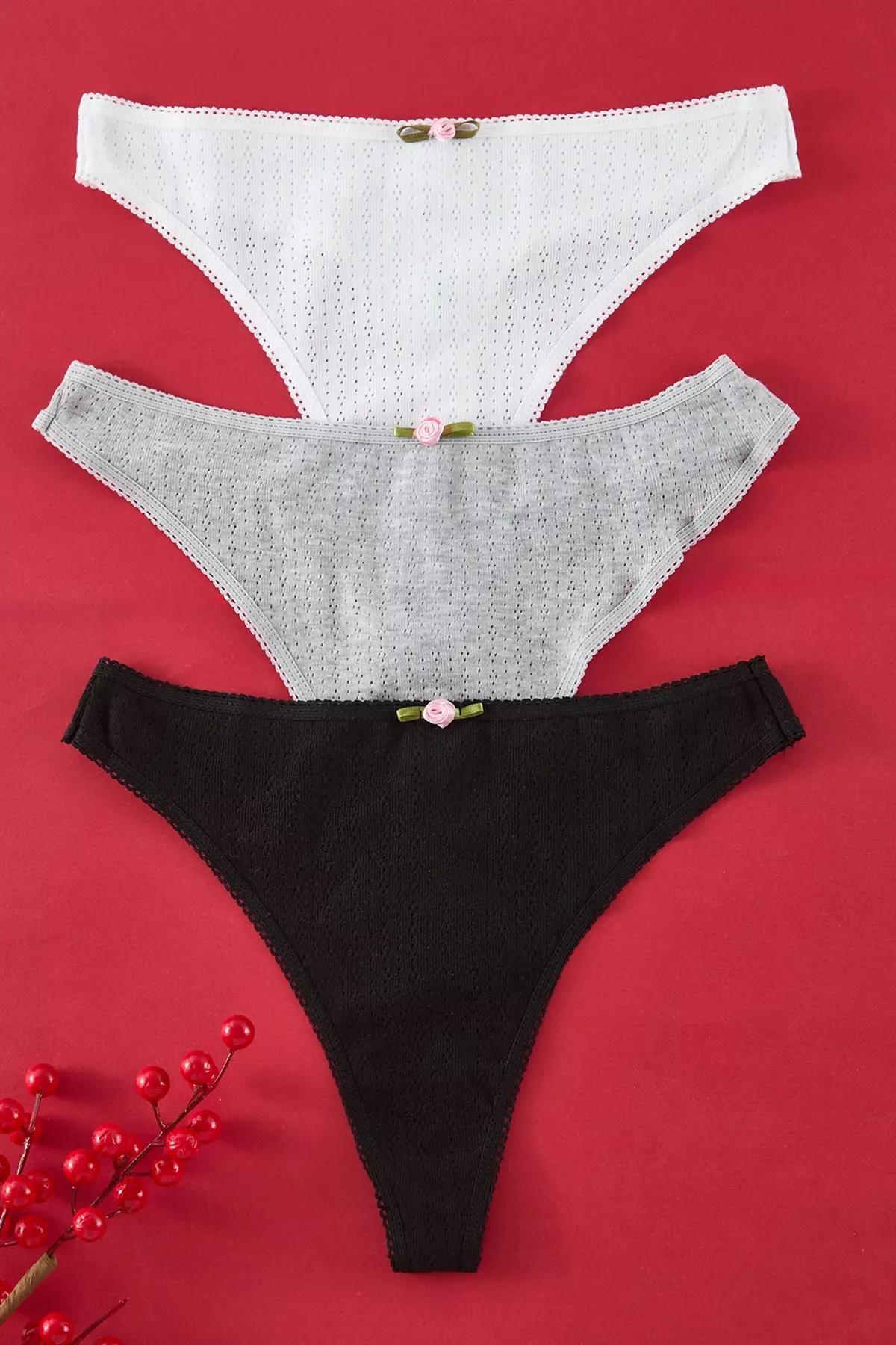 Multicolour Thong, set of 3, Very colorful, large image number 0