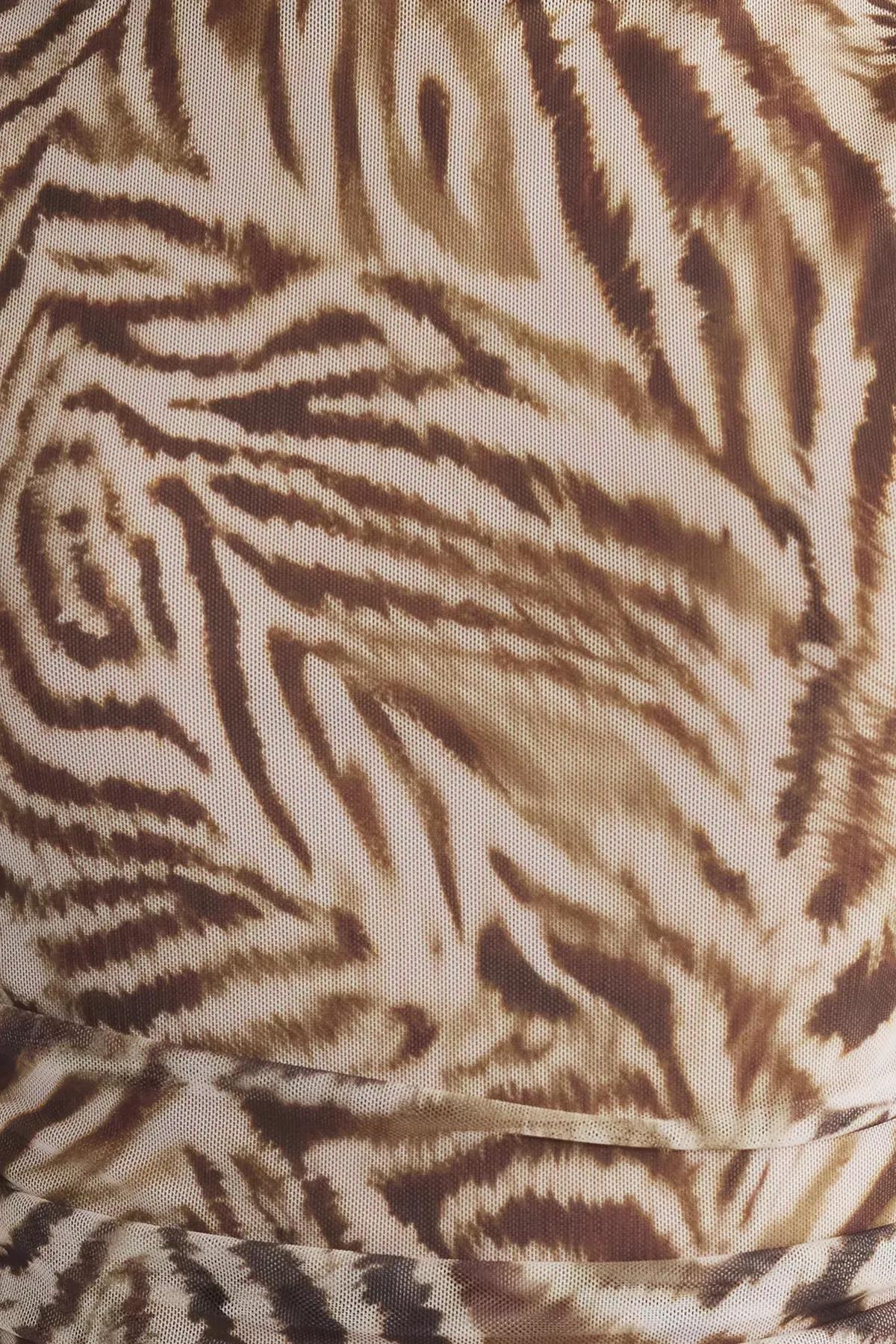 Multicolour Zebra Patterned Bodysuit, , large image number 4