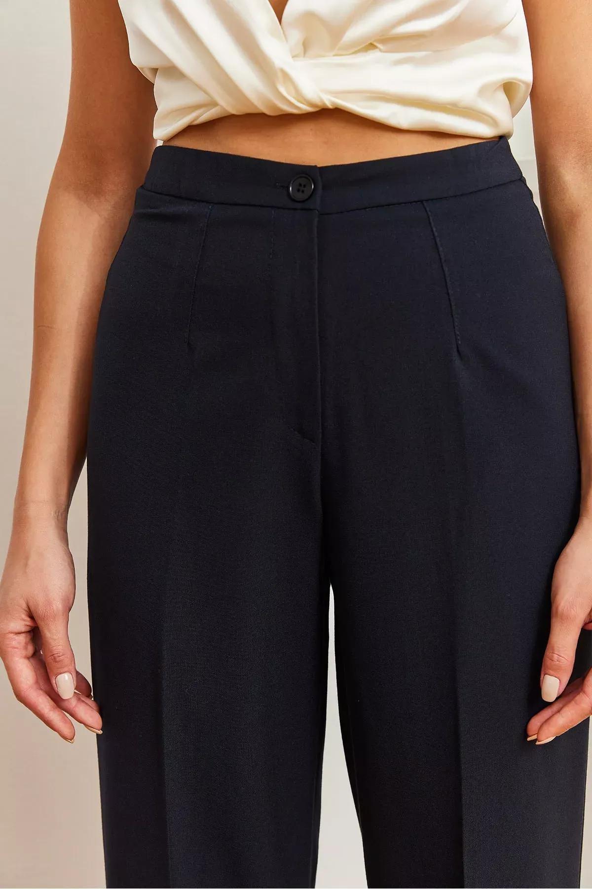 Blue Oversize Hooded Puffer Vest, Navy blue, large image number 3