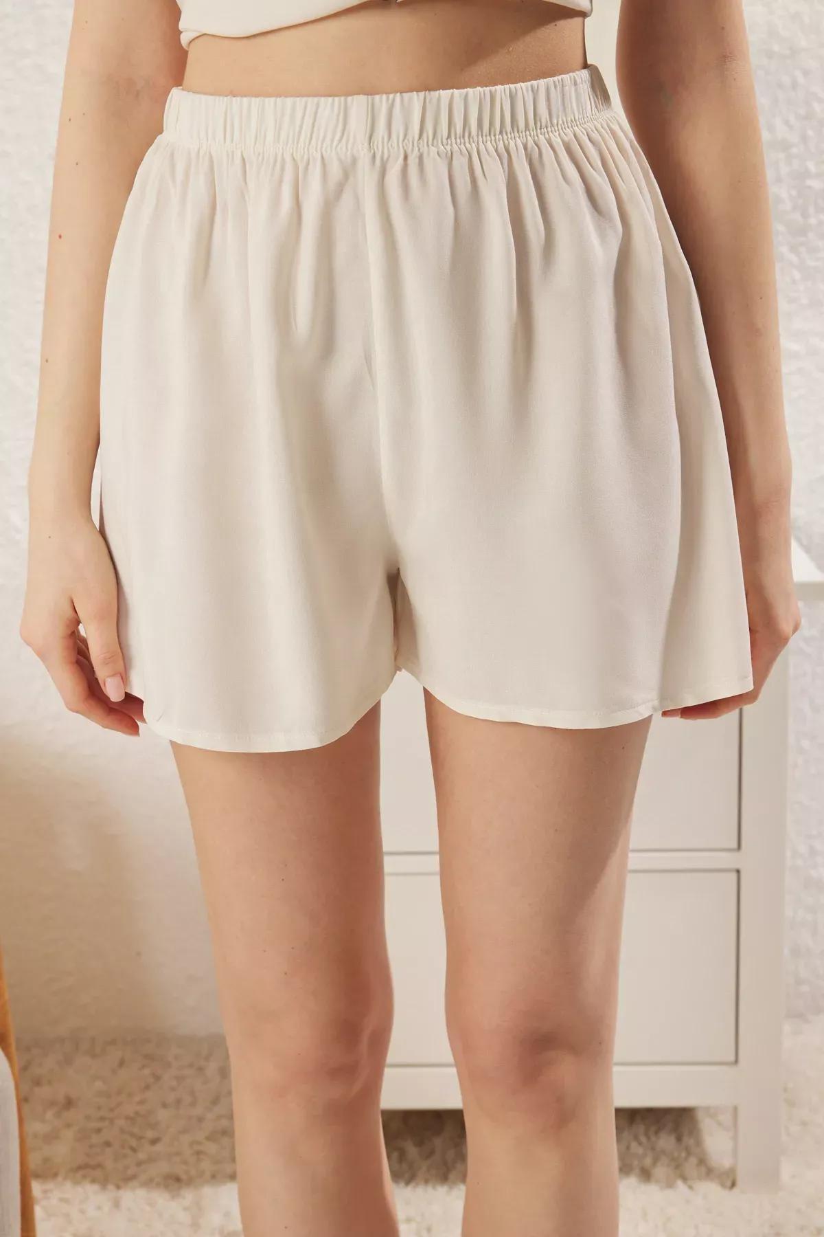Beige Panda Piping Detail Pajama Set with Shorts, set of 2, , large image number 3