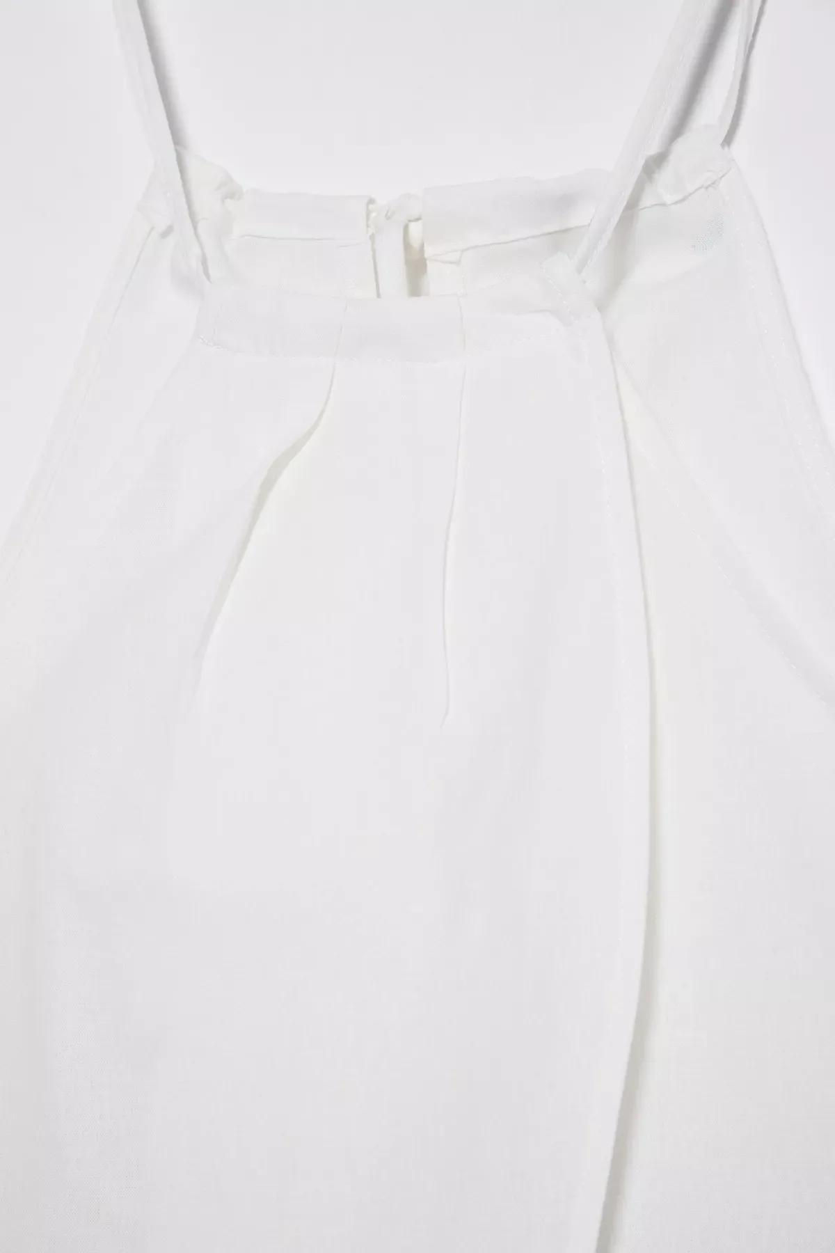 Beige Neck Tie Woven Co-Ord Set, , large image number 6