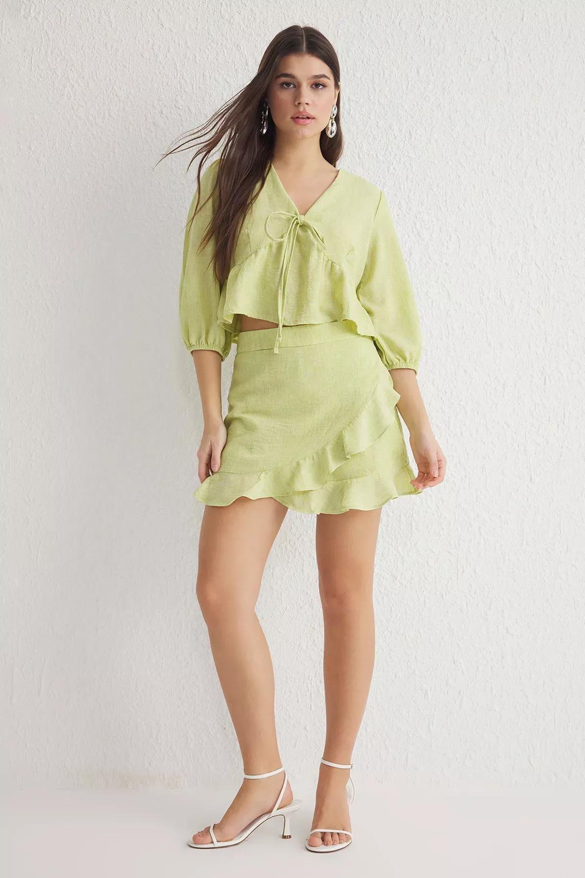 Green Woven Set, PISTACHIO GREEN, large image number 0