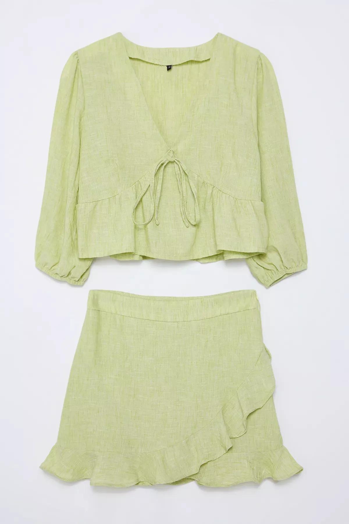 Green Woven Set, PISTACHIO GREEN, large image number 6