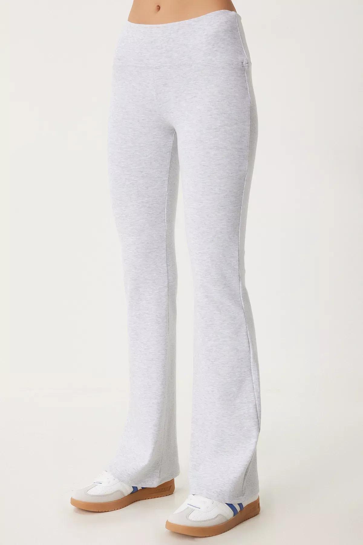 Grey Bell Bottom Leggings, , large image number 3