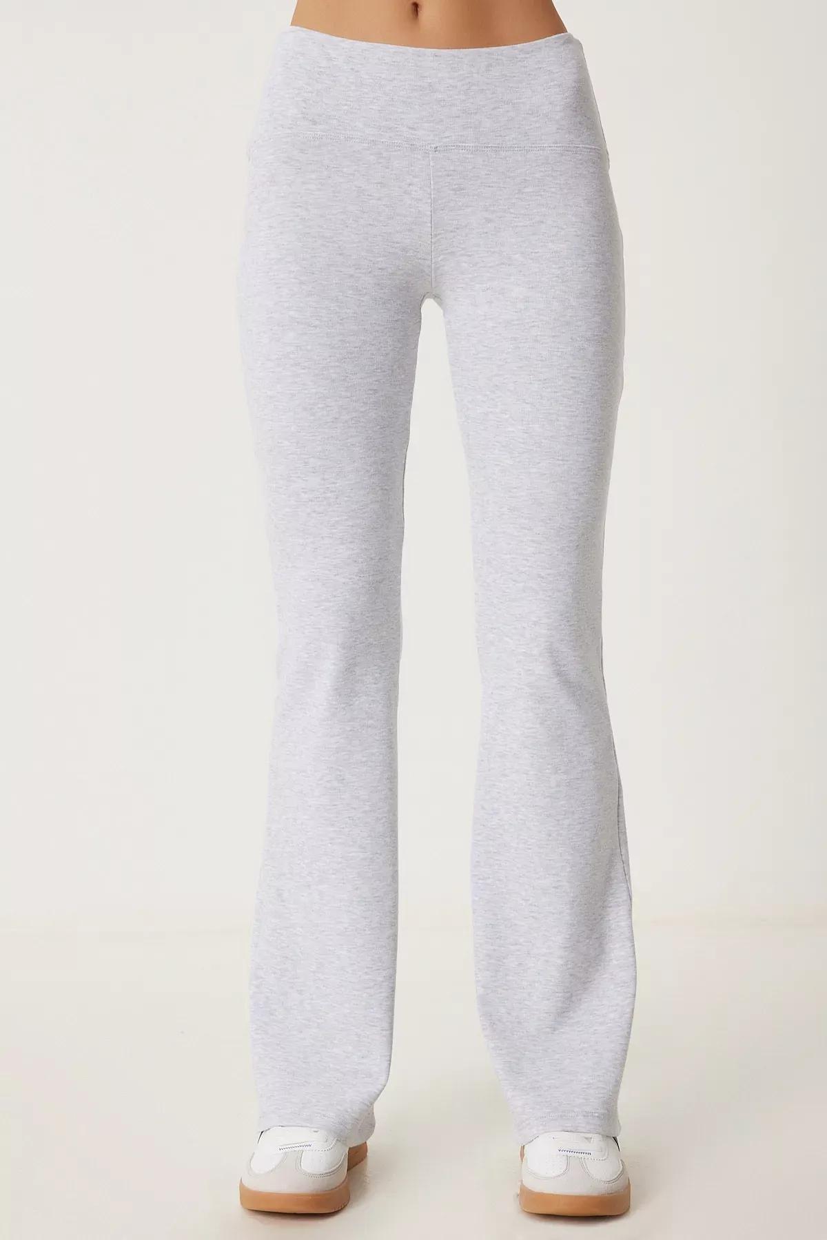 Grey Bell Bottom Leggings, , large image number 4