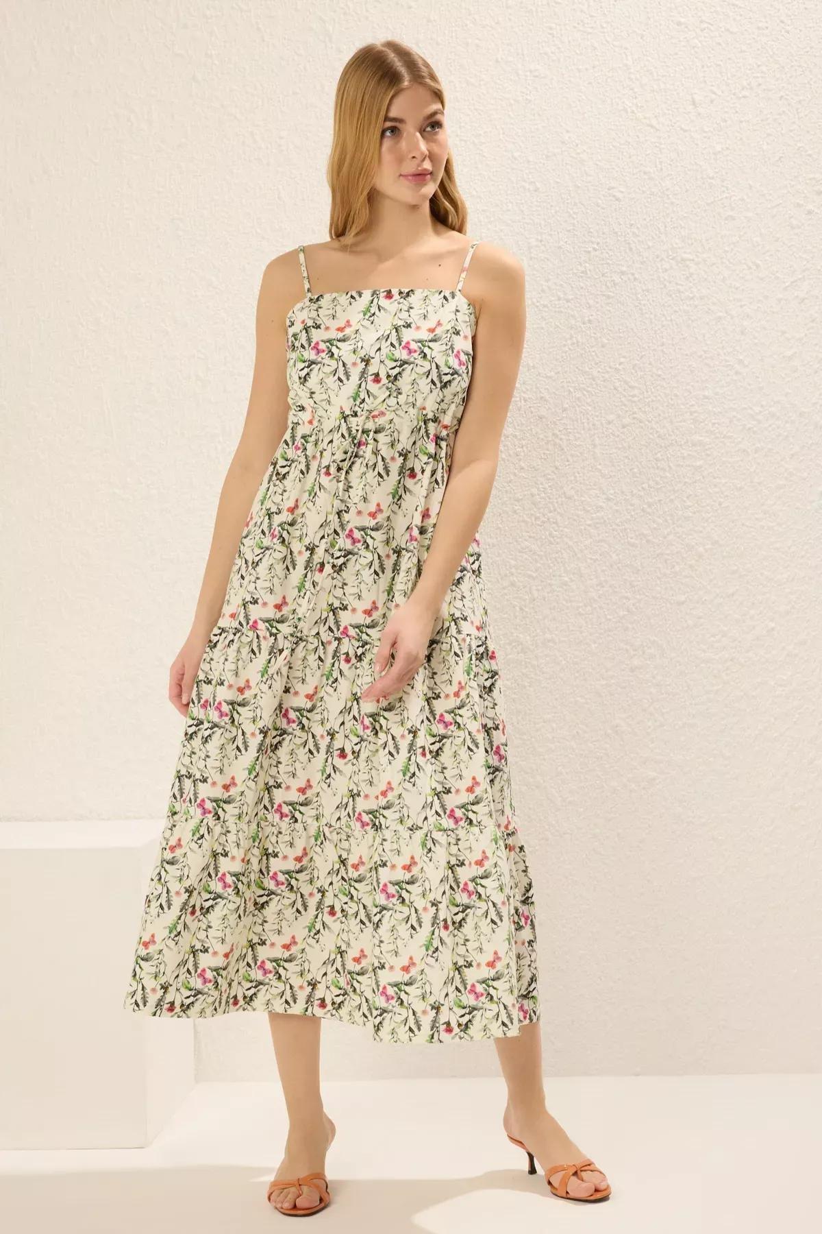 Multicolour Floral Midi Dress, Very colorful, large image number 1