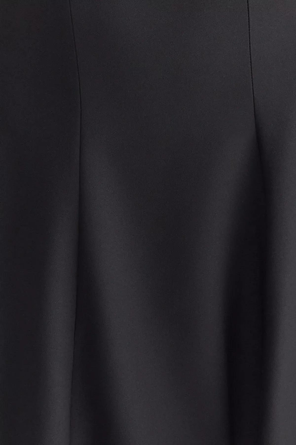 Black A-Line Strapless Elegant Dress, , large image number 3