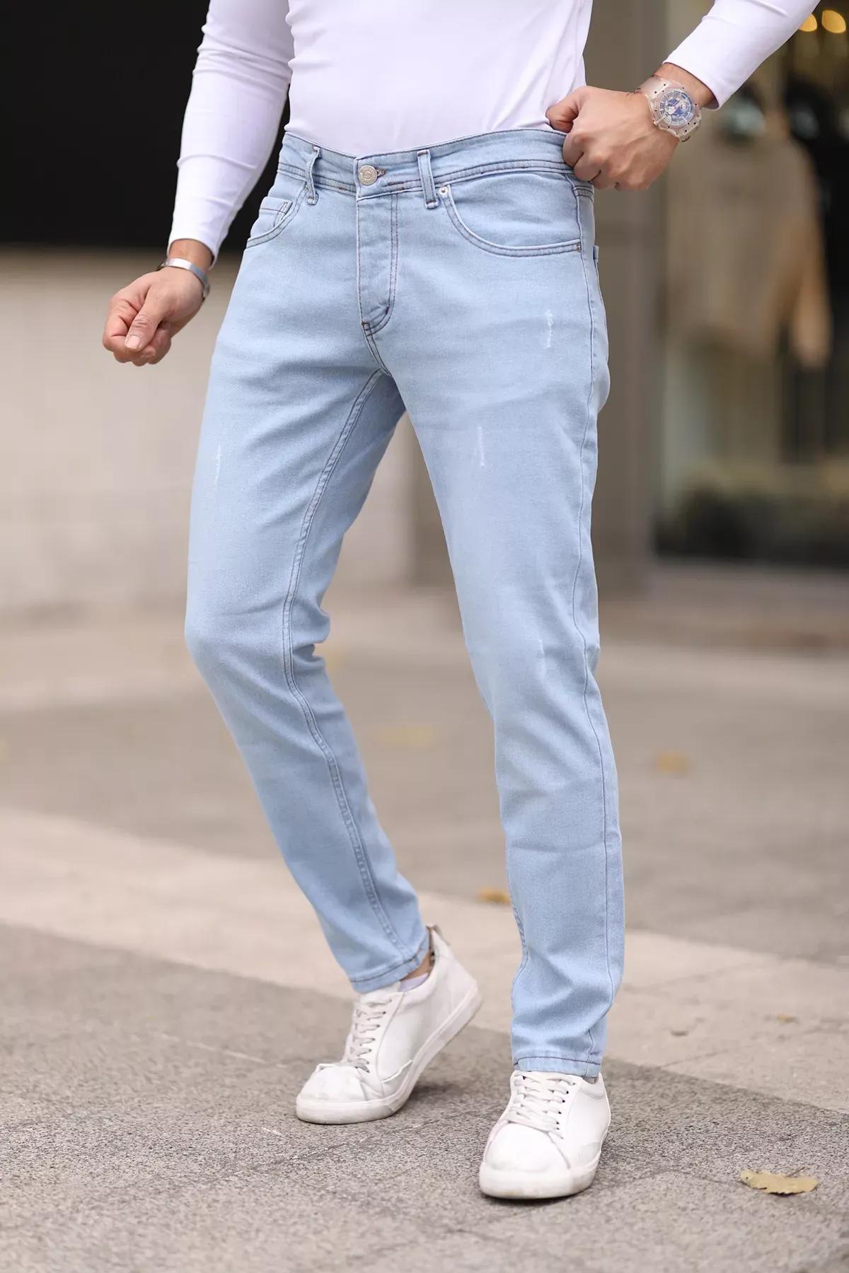 Blue  Studded Skinny Jeans, LIGHT BLUE, large image number 0