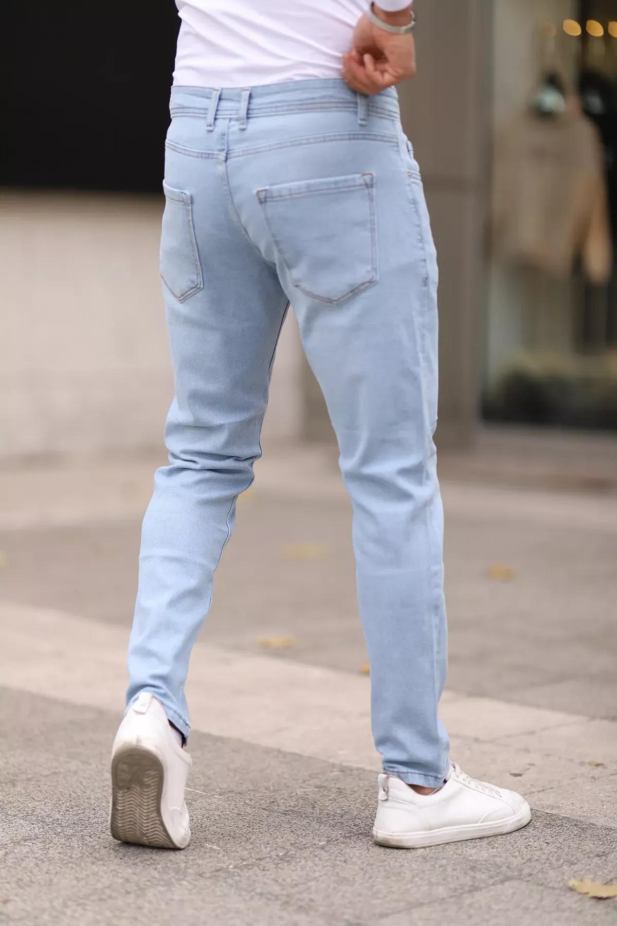 Blue  Studded Skinny Jeans, LIGHT BLUE, large image number 8