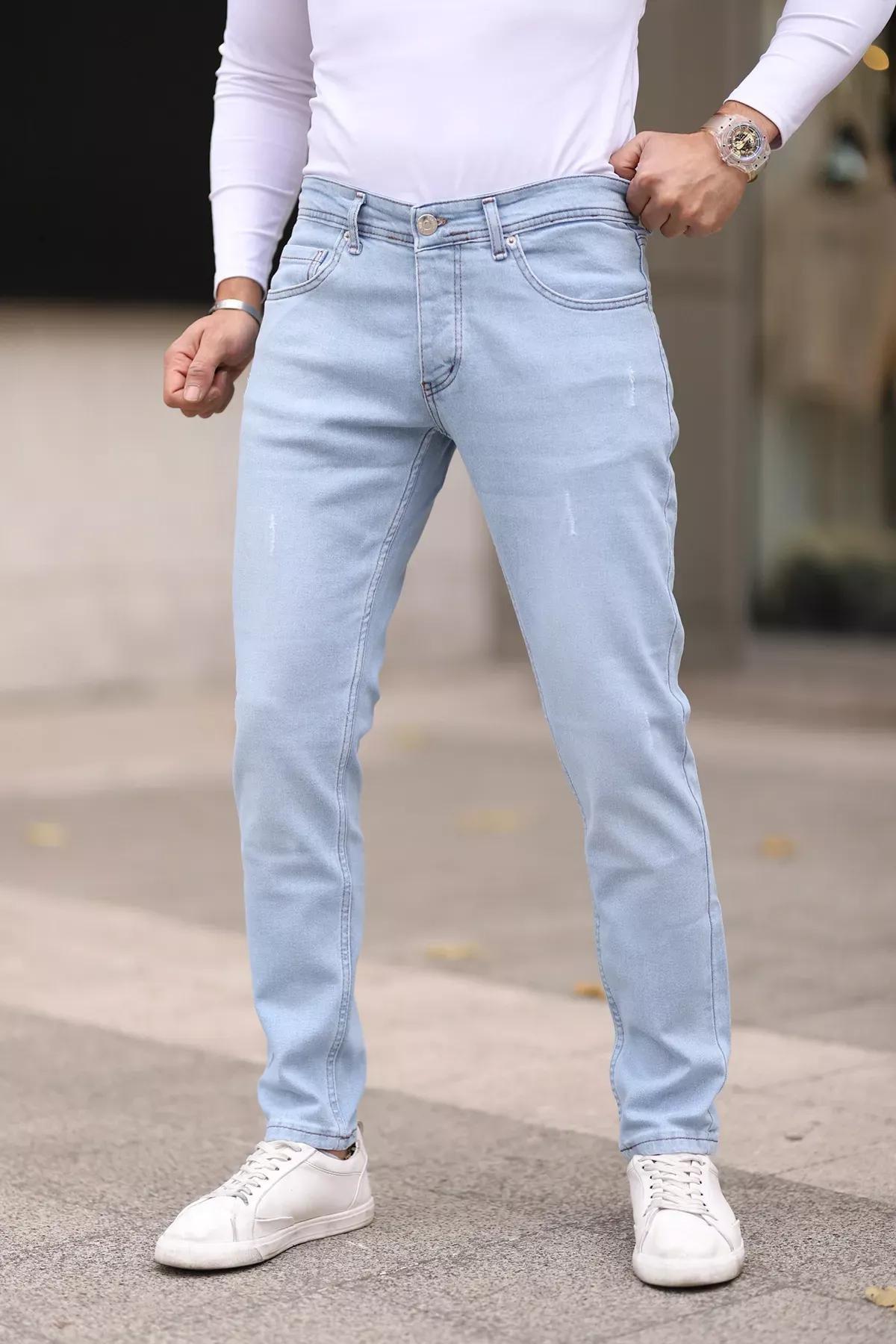 Blue  Studded Skinny Jeans, LIGHT BLUE, large image number 12