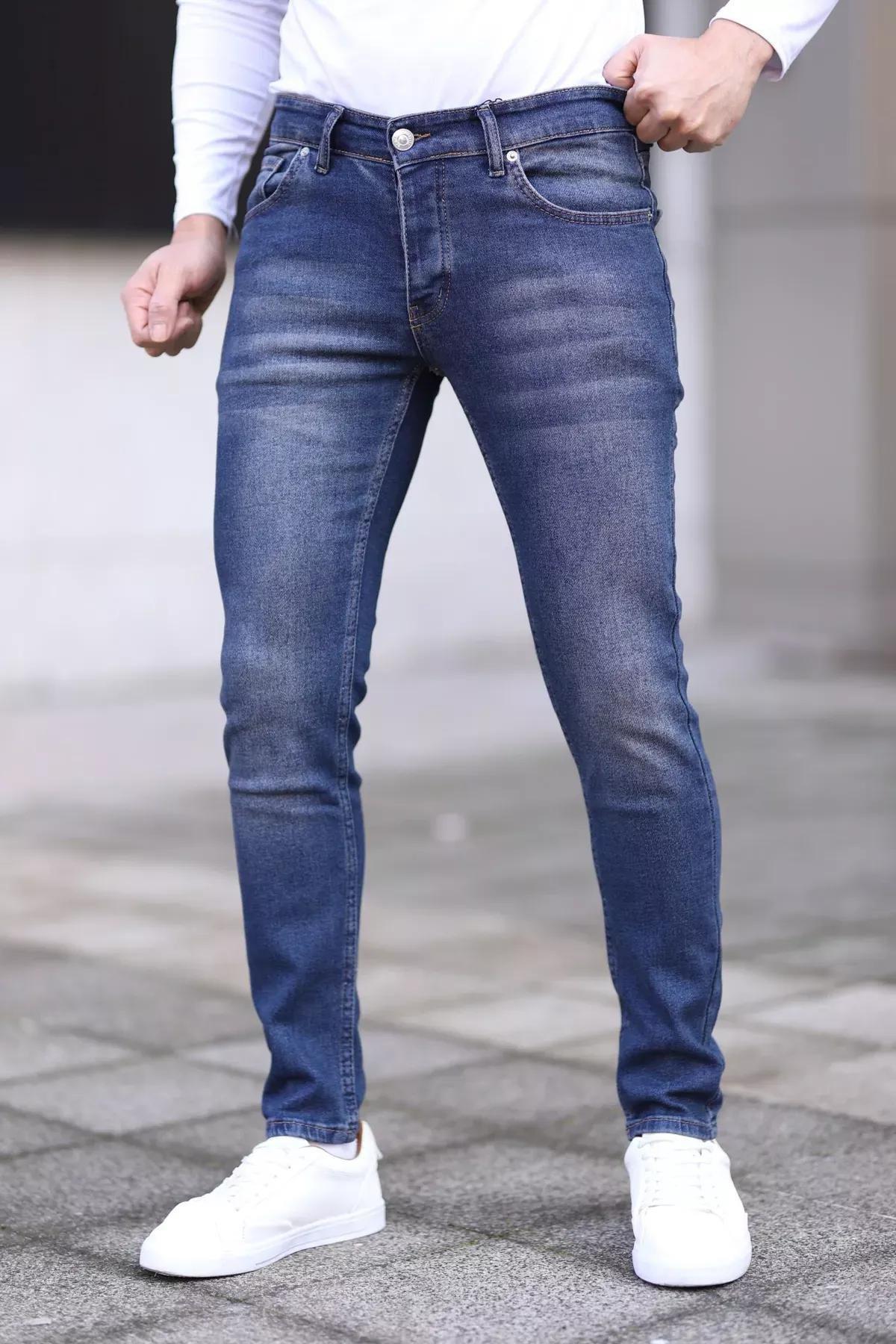 Navy Skinny Ribbed Jeans, , large image number 0