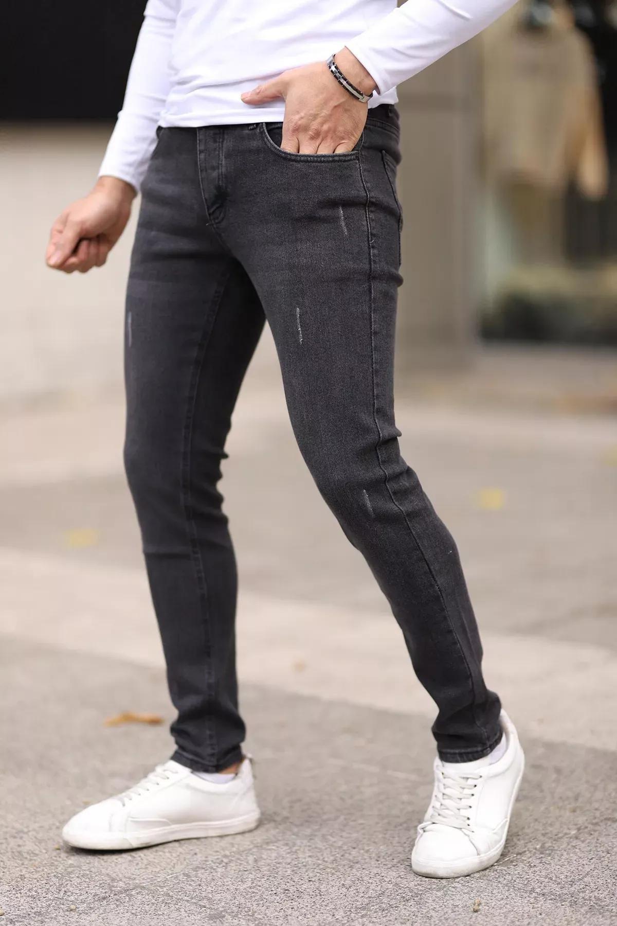 Grey Skinny Nail Jeans, Anthracite, medium