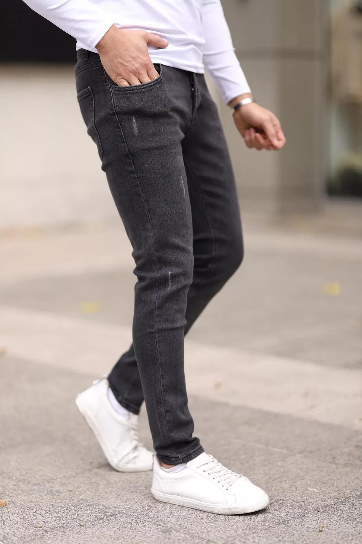 Grey Skinny Nail Jeans, Anthracite, medium