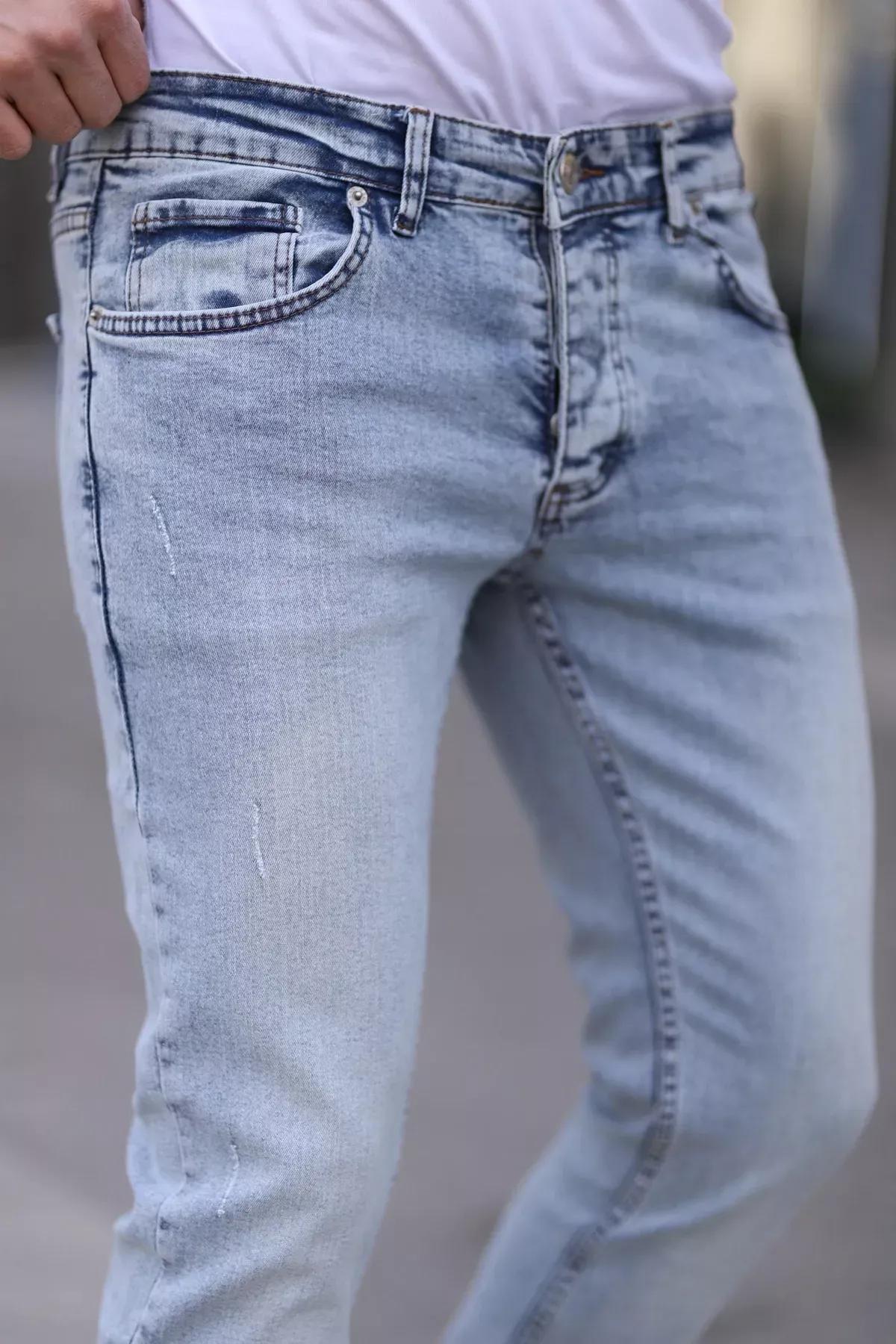 Blue Skinny Fit Stretch Jeans, , large image number 2