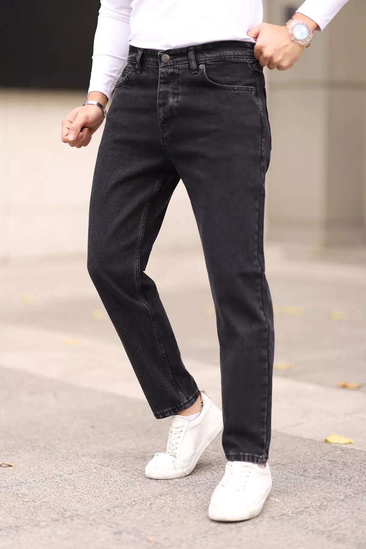 Black Boyfriend Jeans, BLACK, medium