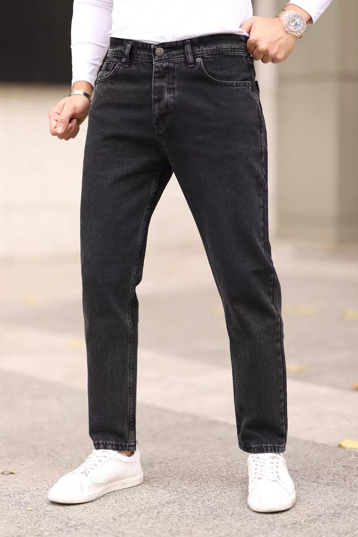 Black Boyfriend Jeans, BLACK, medium