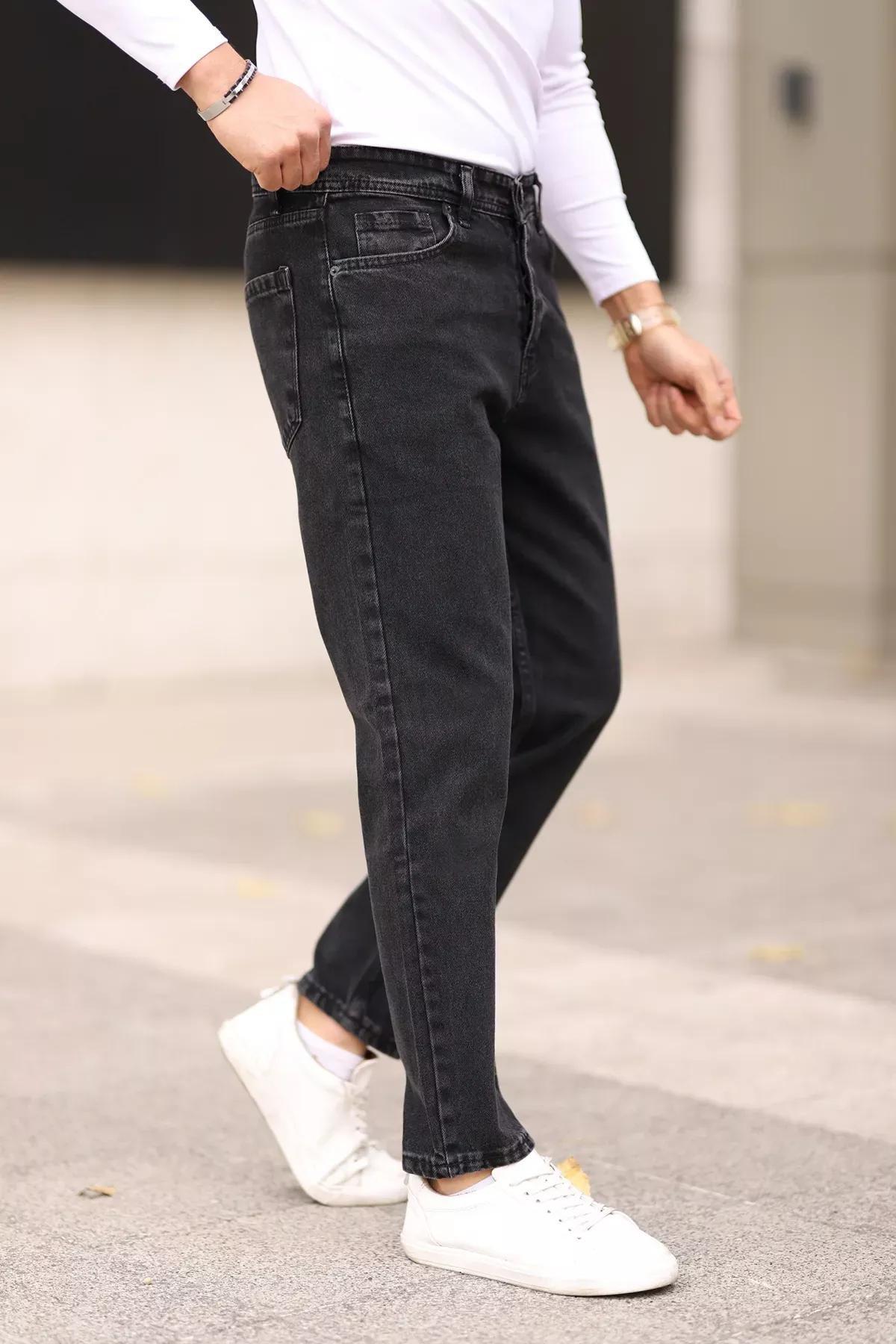 Black Boyfriend Jeans, BLACK, medium