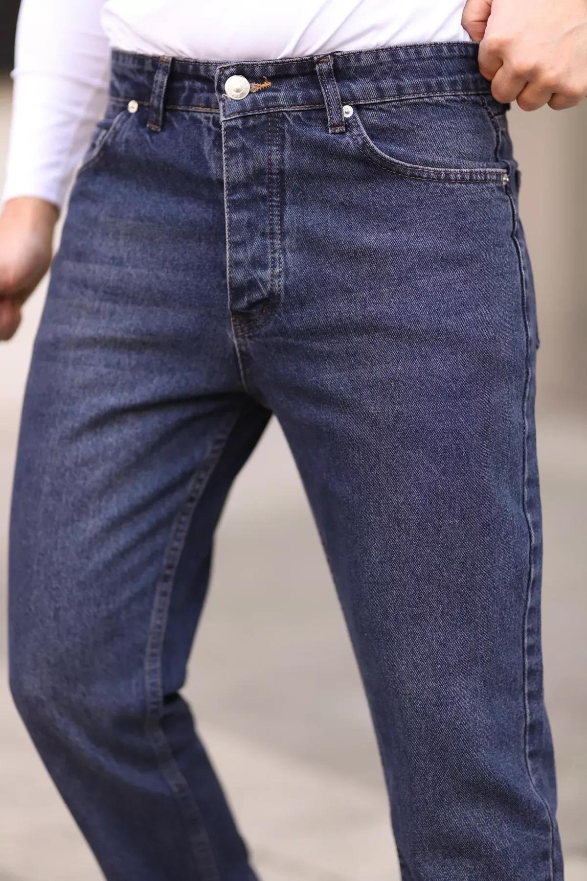 Blue Boyfriend Jeans, Navy blue, medium