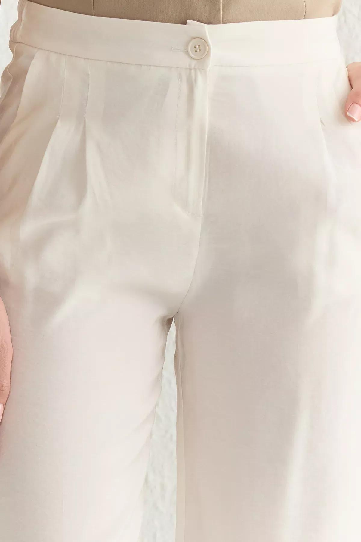 Beige Soft Touch Leg Trousers, , large image number 2