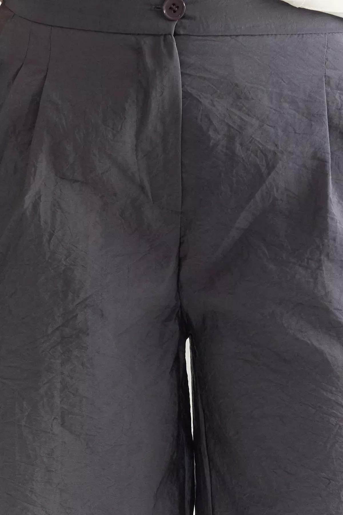 Grey Modal Wide Leg Trousers, , large image number 2