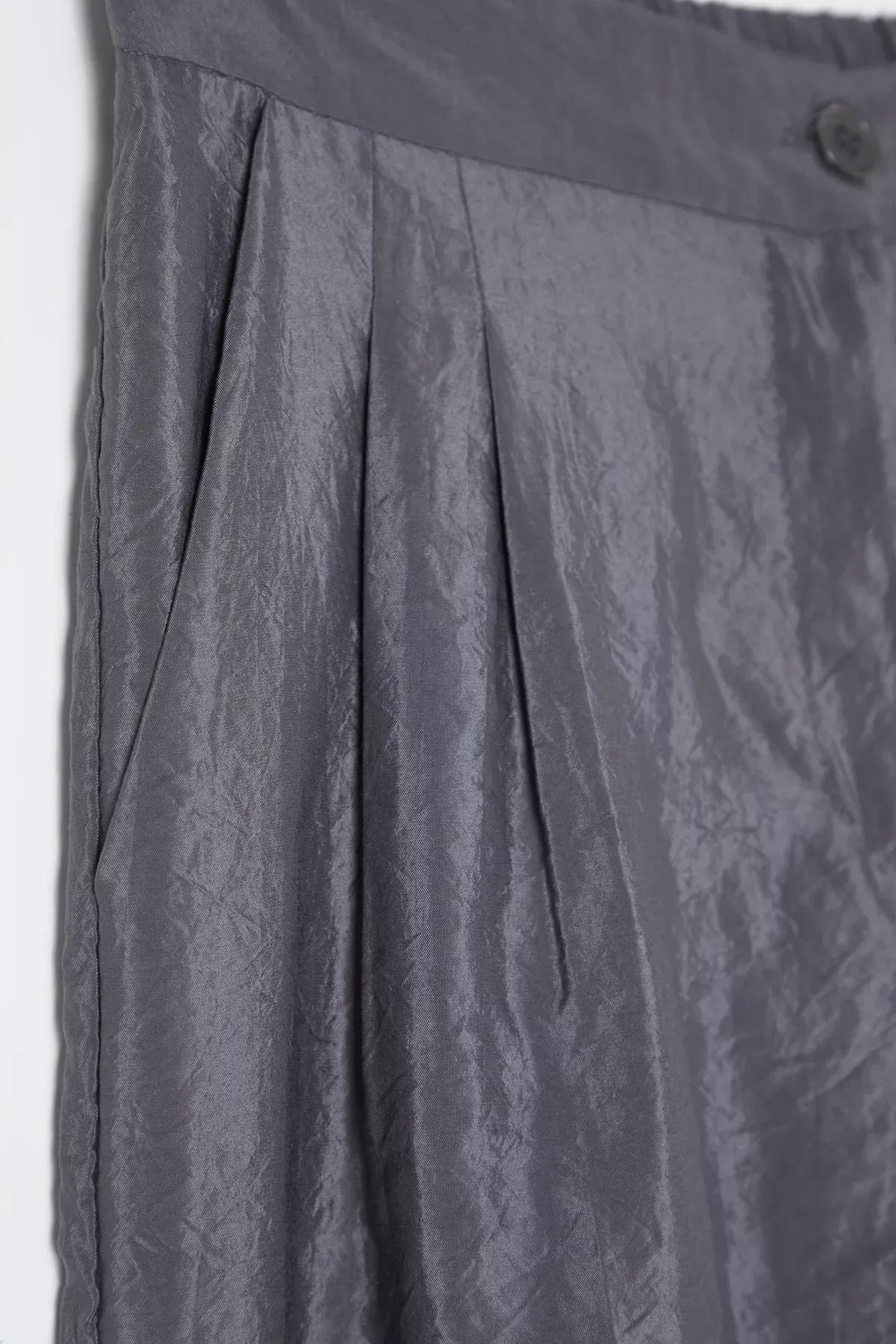 Grey Modal Wide Leg Trousers, , large image number 5