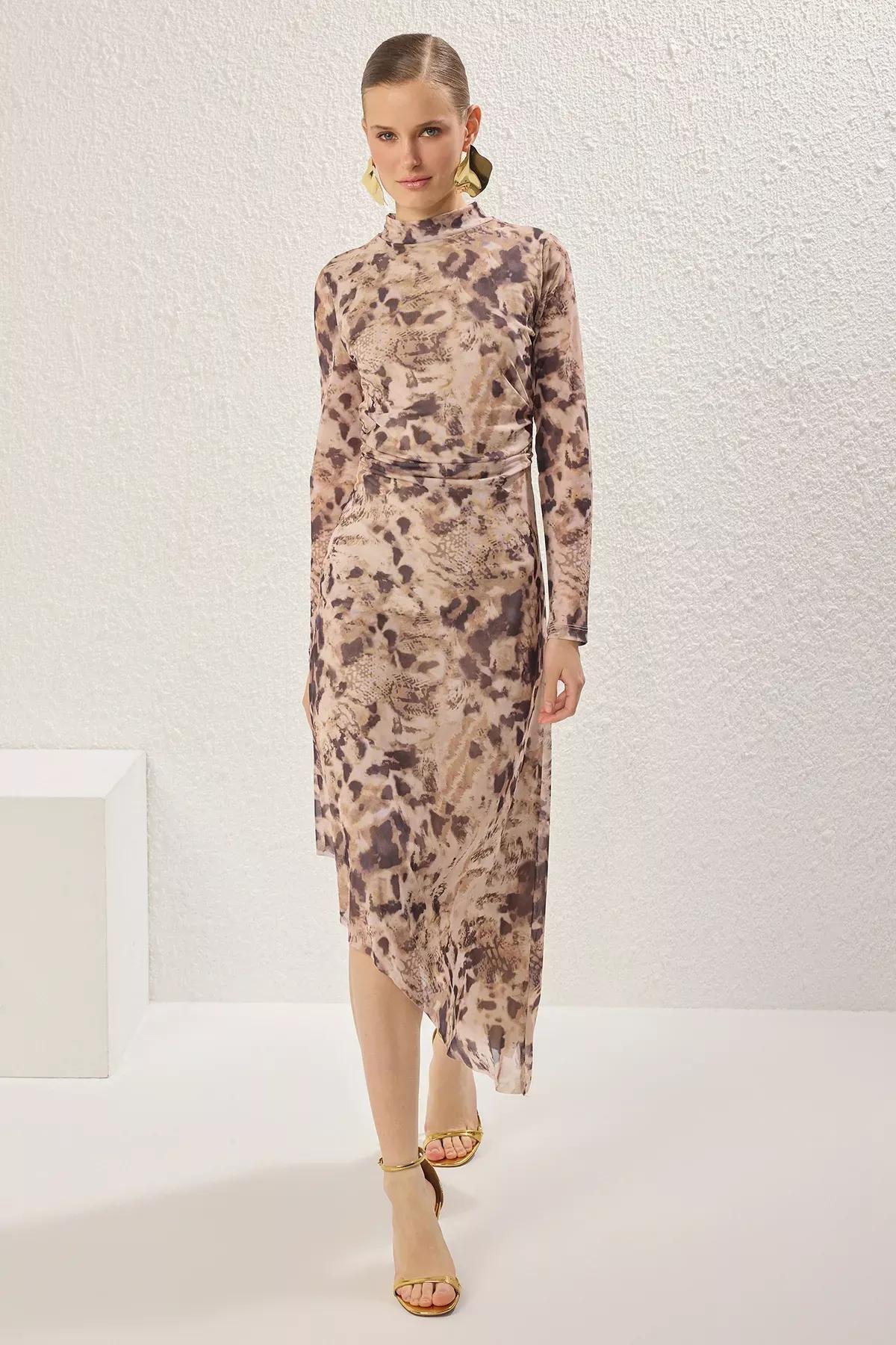 Multicolour Leopard Printed Bodycon Dress, , large image number 1