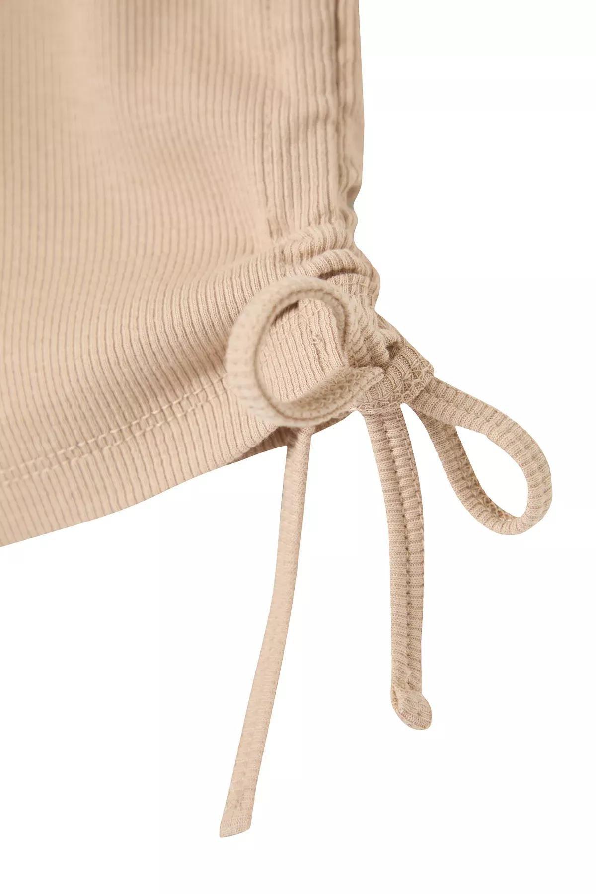 Green Beige Pleated Athlete Set, Khaki-Beige, large image number 6