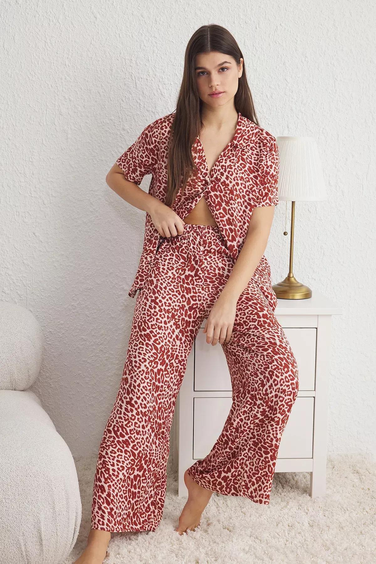 Multicolour Leopard Pyjamas Set, , large image number 0