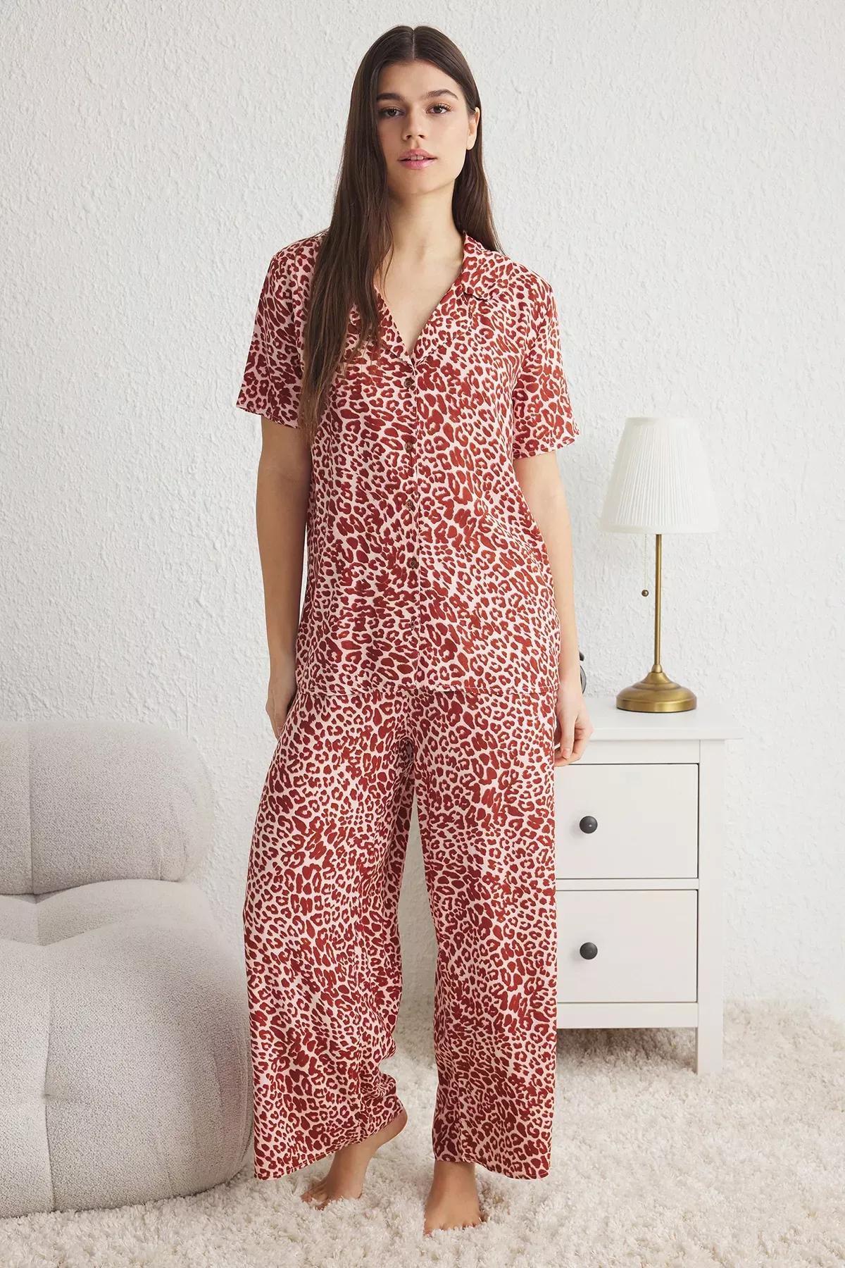 Multicolour Leopard Pyjamas Set, , large image number 1