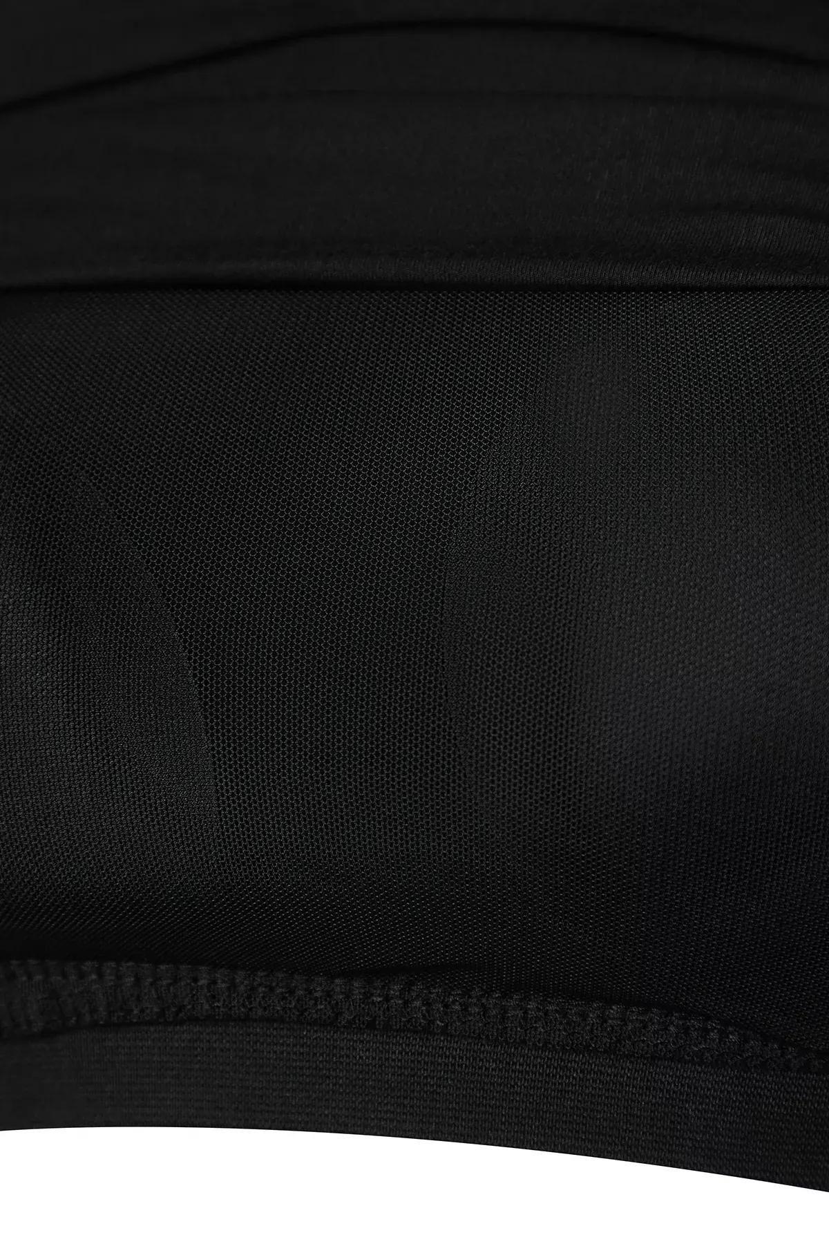 Black Two Layer Sports Bra, BLACK, large image number 6