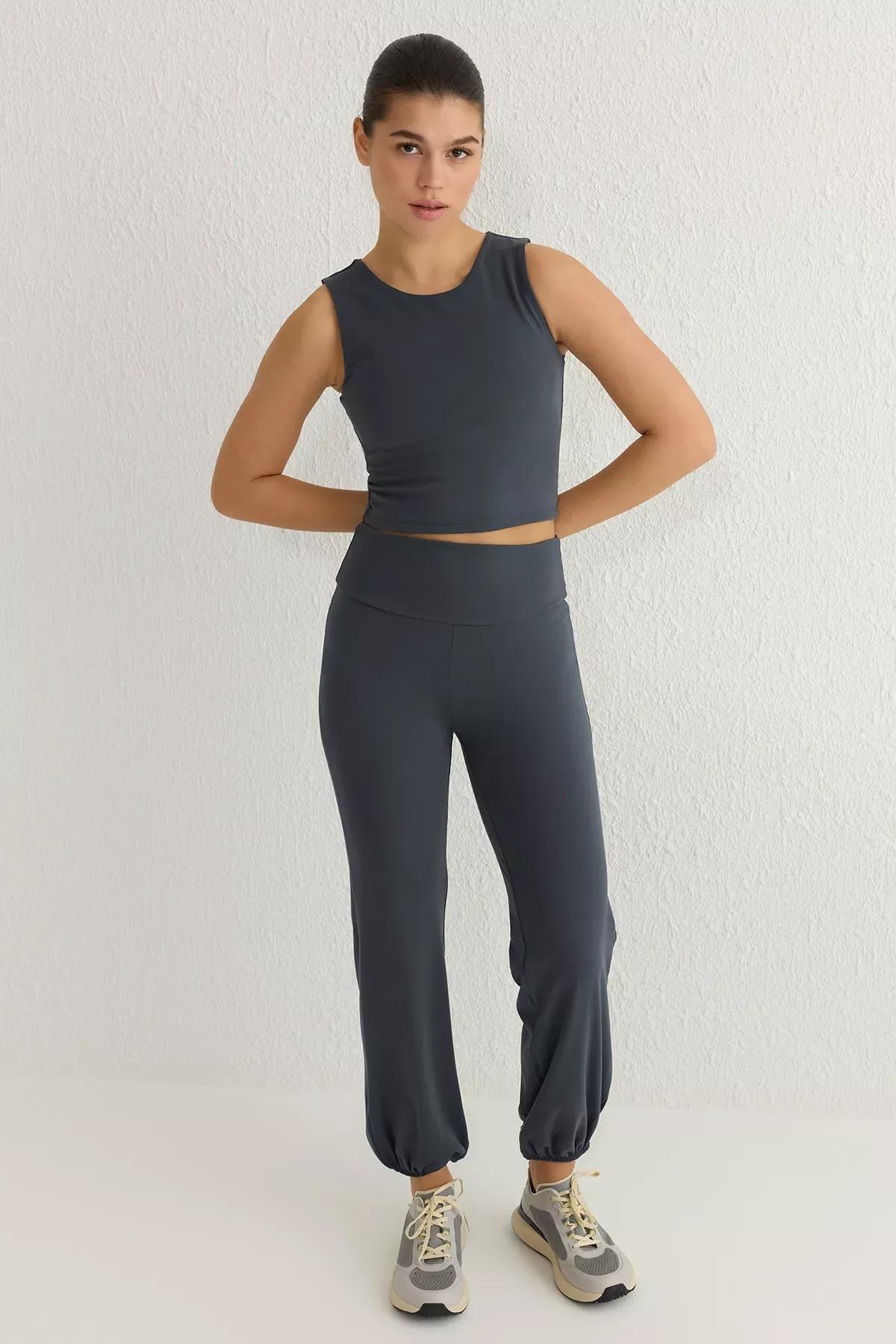 Grey Padded Sports Bra Top, , large image number 1