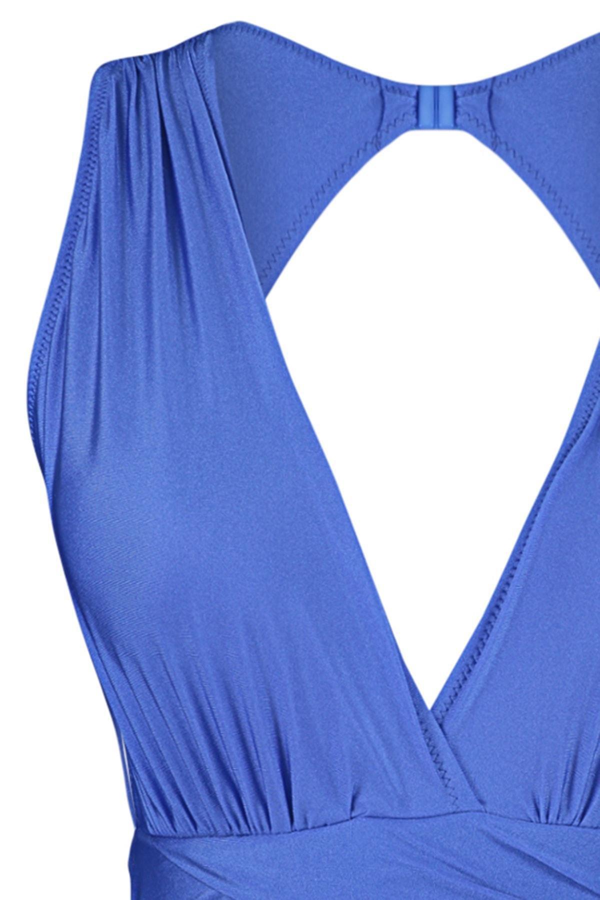 Blue Plain Swimsuit, , large image number 5