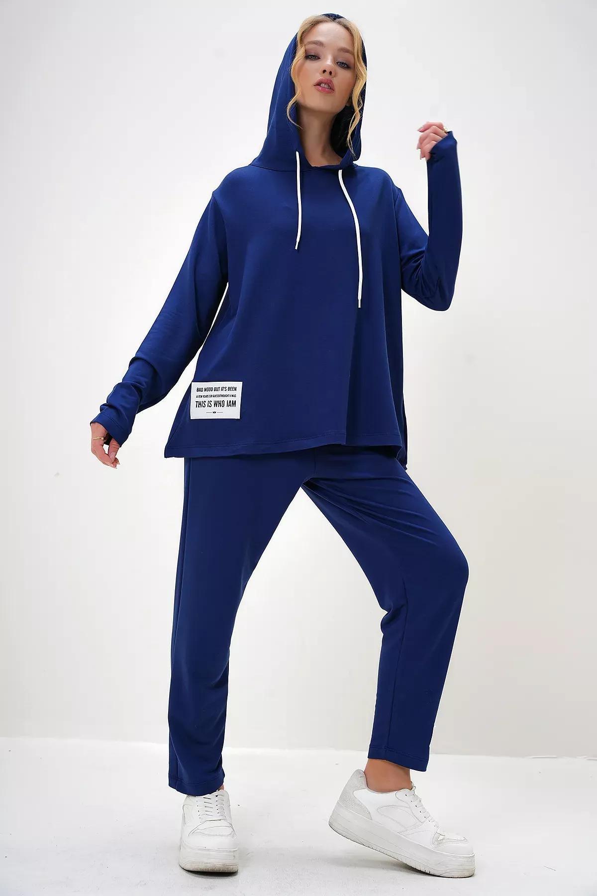 Blue Emblem Hooded Tracksuit, , large image number 4